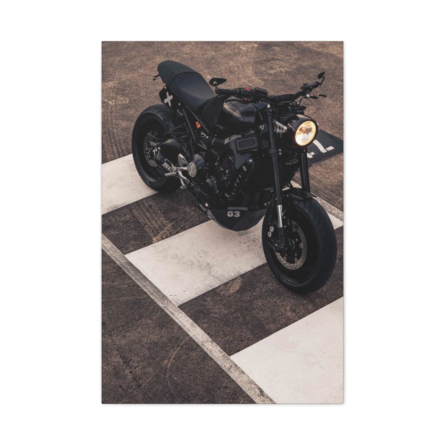 Black Cafe Racer Motorcycle Wall Art & Canvas Prints