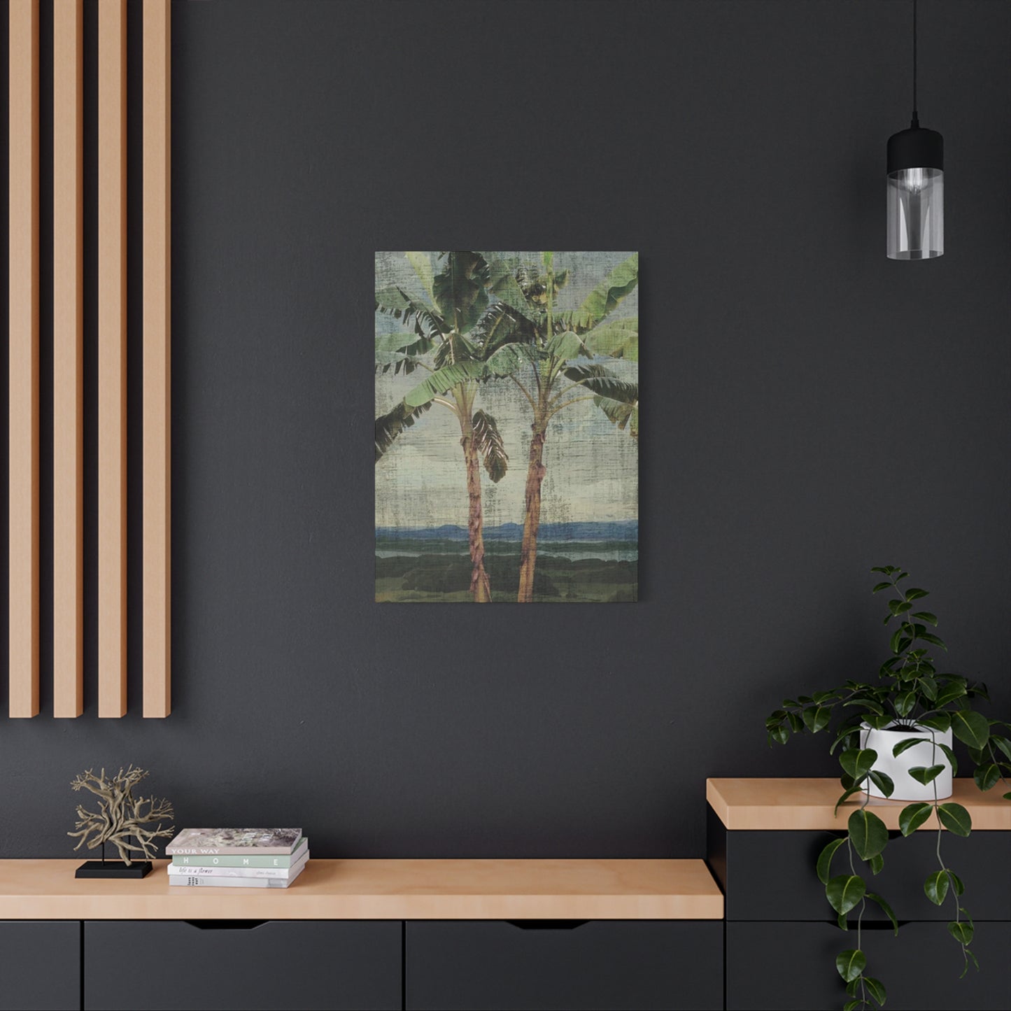 Two Palm Tree On The Beach Wall Art & Canvas Prints