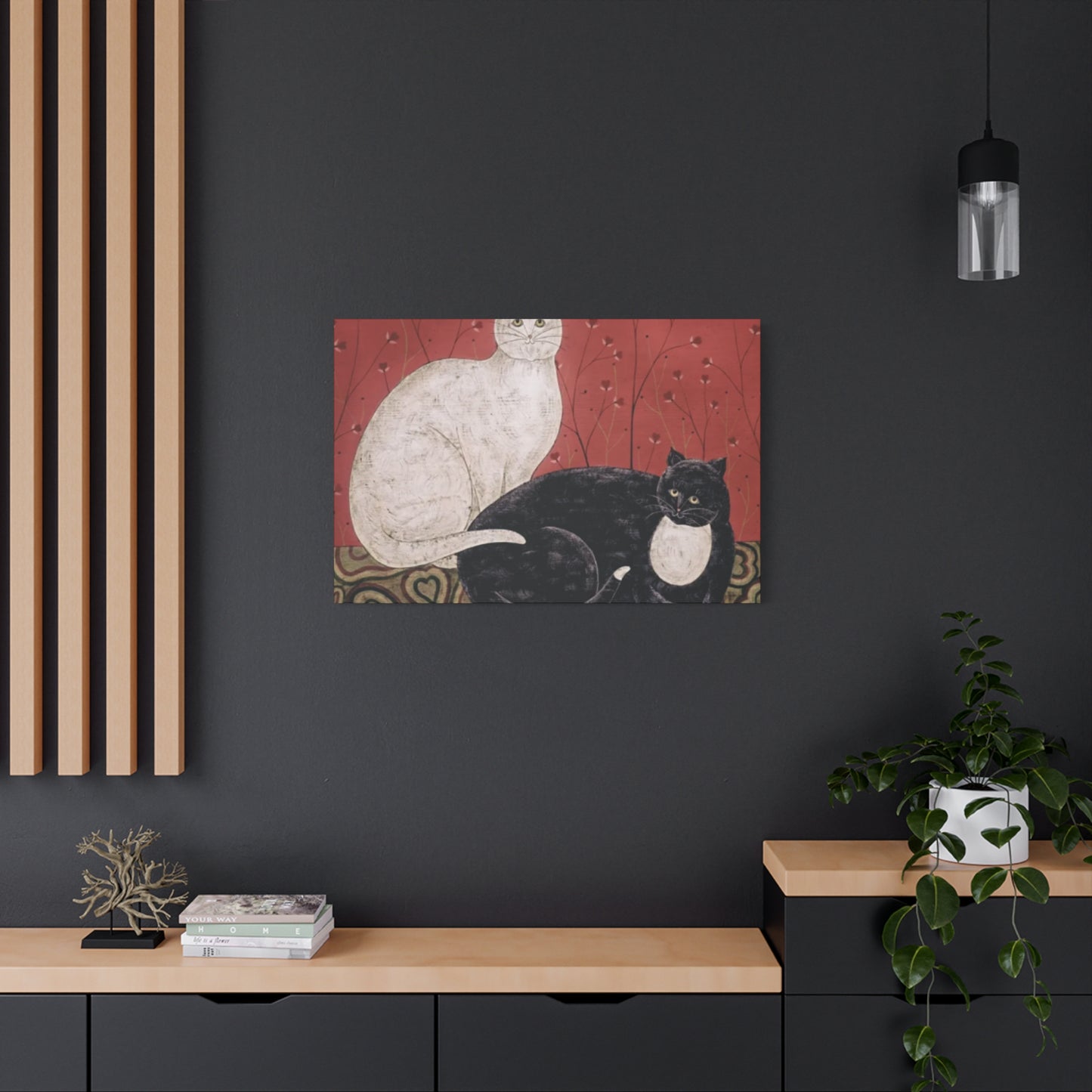 Black & White Cat Kimble Warren Wall Art & Canvas Prints