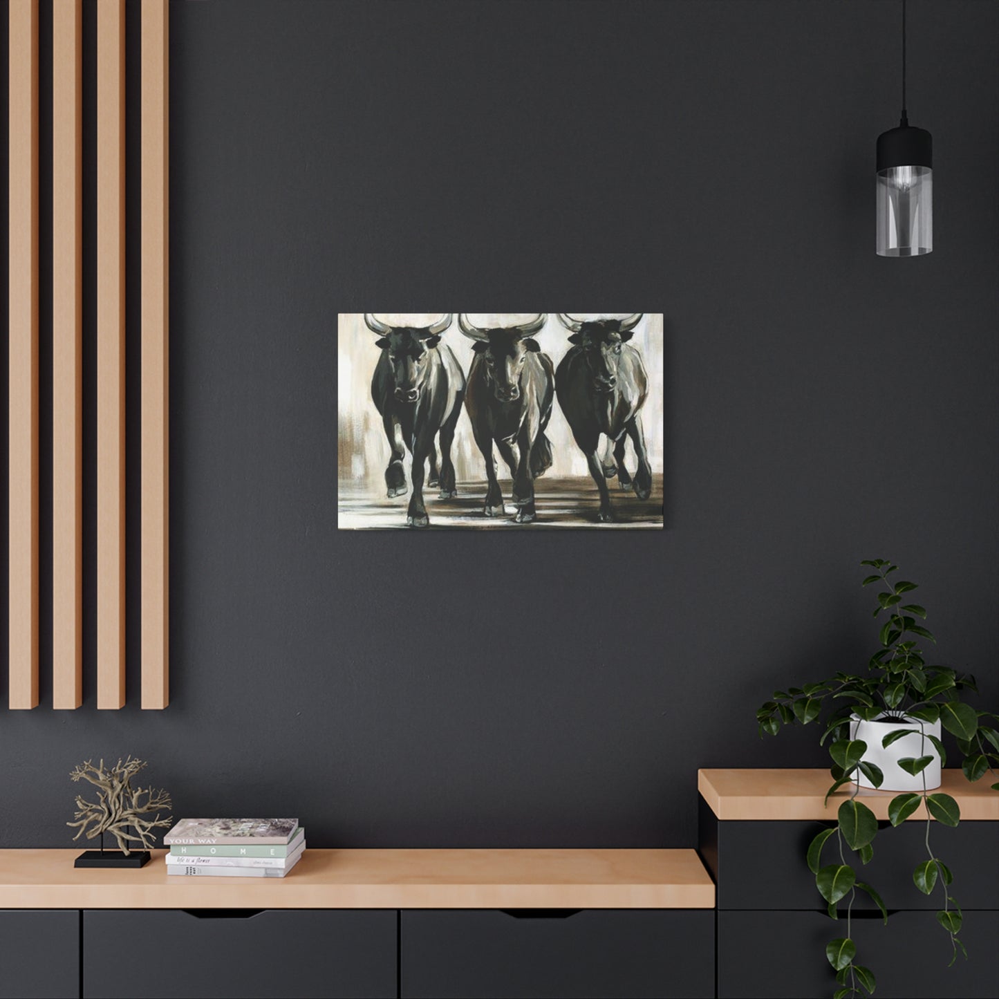 Three Bull Man Cave Decor Wall Art & Canvas Prints