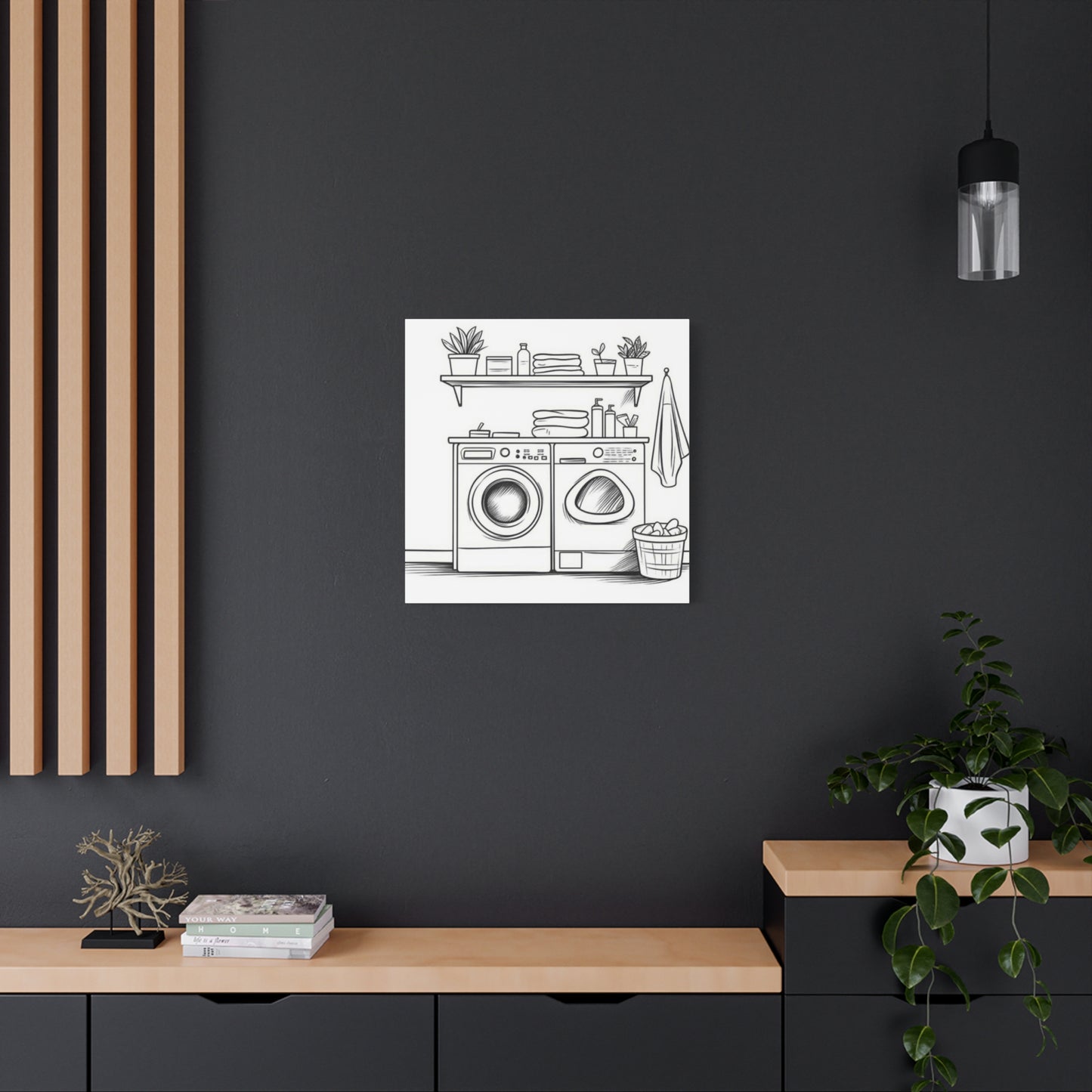 Washer Dryer Drawing Laundry Wall Art & Canvas Prints