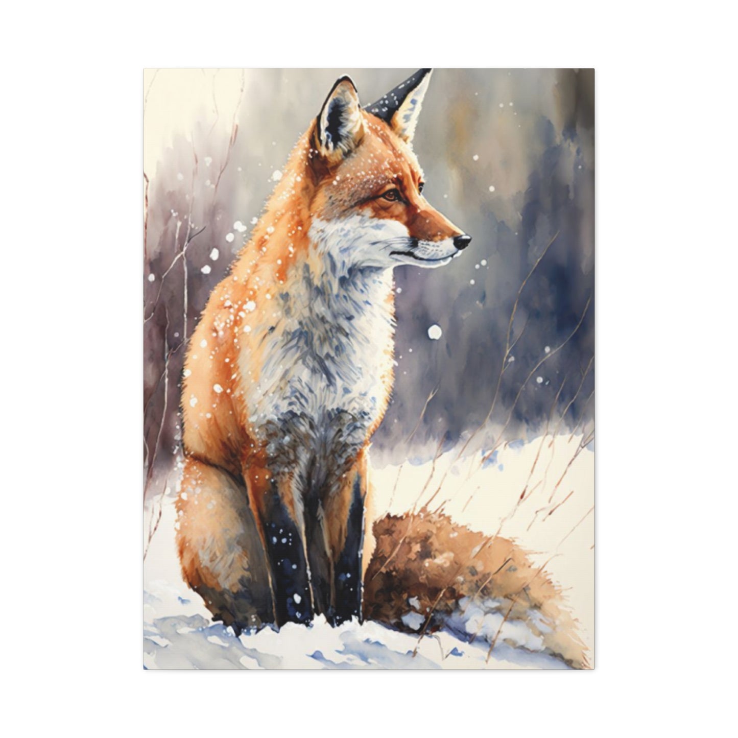 Snow Red Fox Wall Art & Canvas Prints