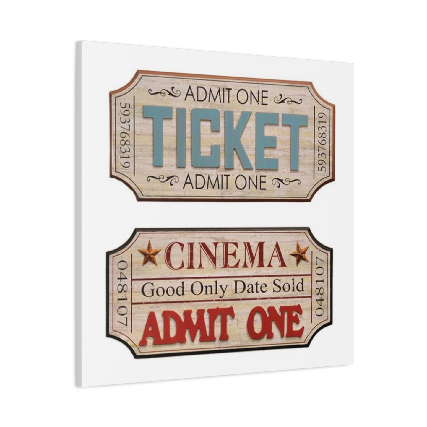 Admit One Cinema Wall Art & Canvas Prints