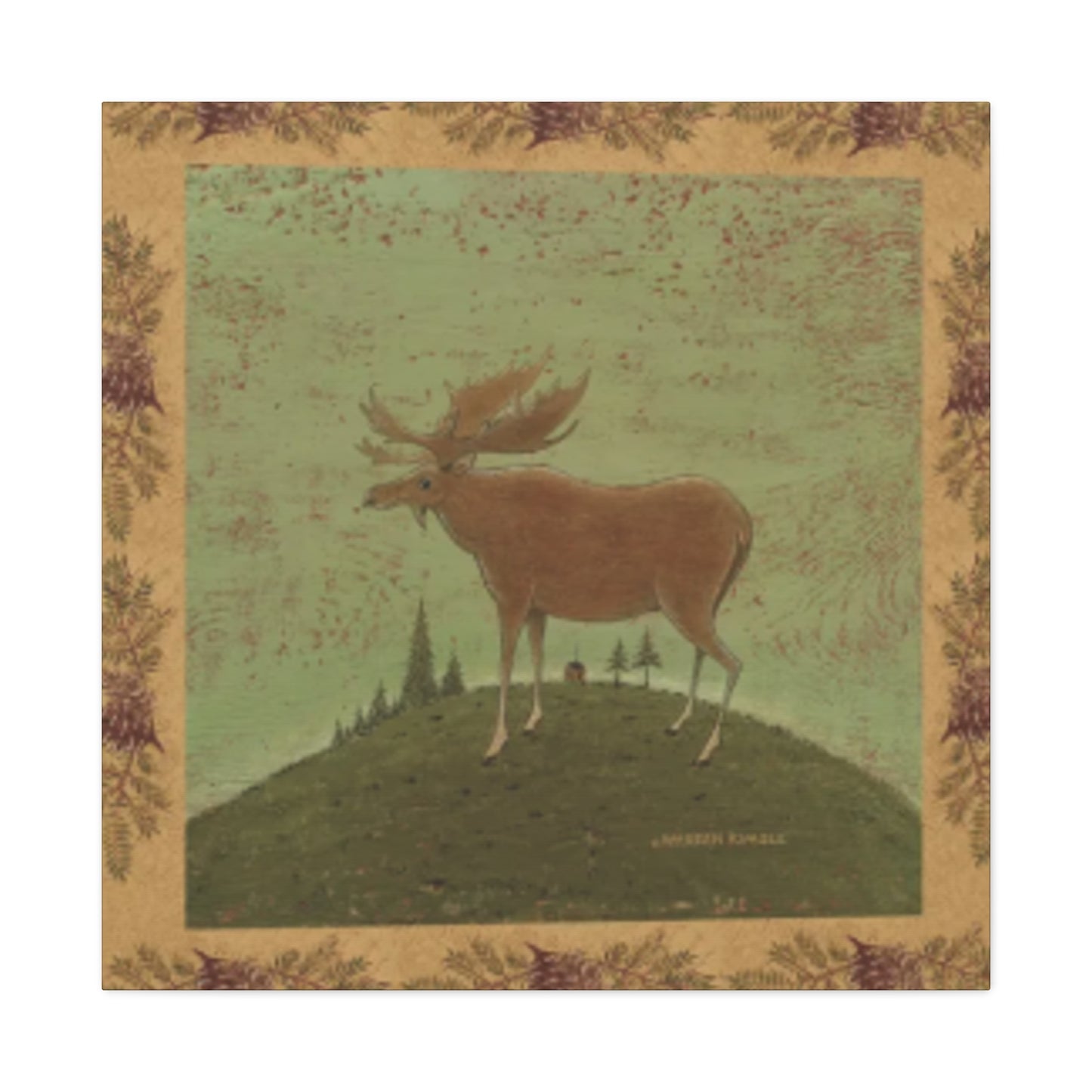 Reindeer Painting Poster Wall Art & Canvas Prints