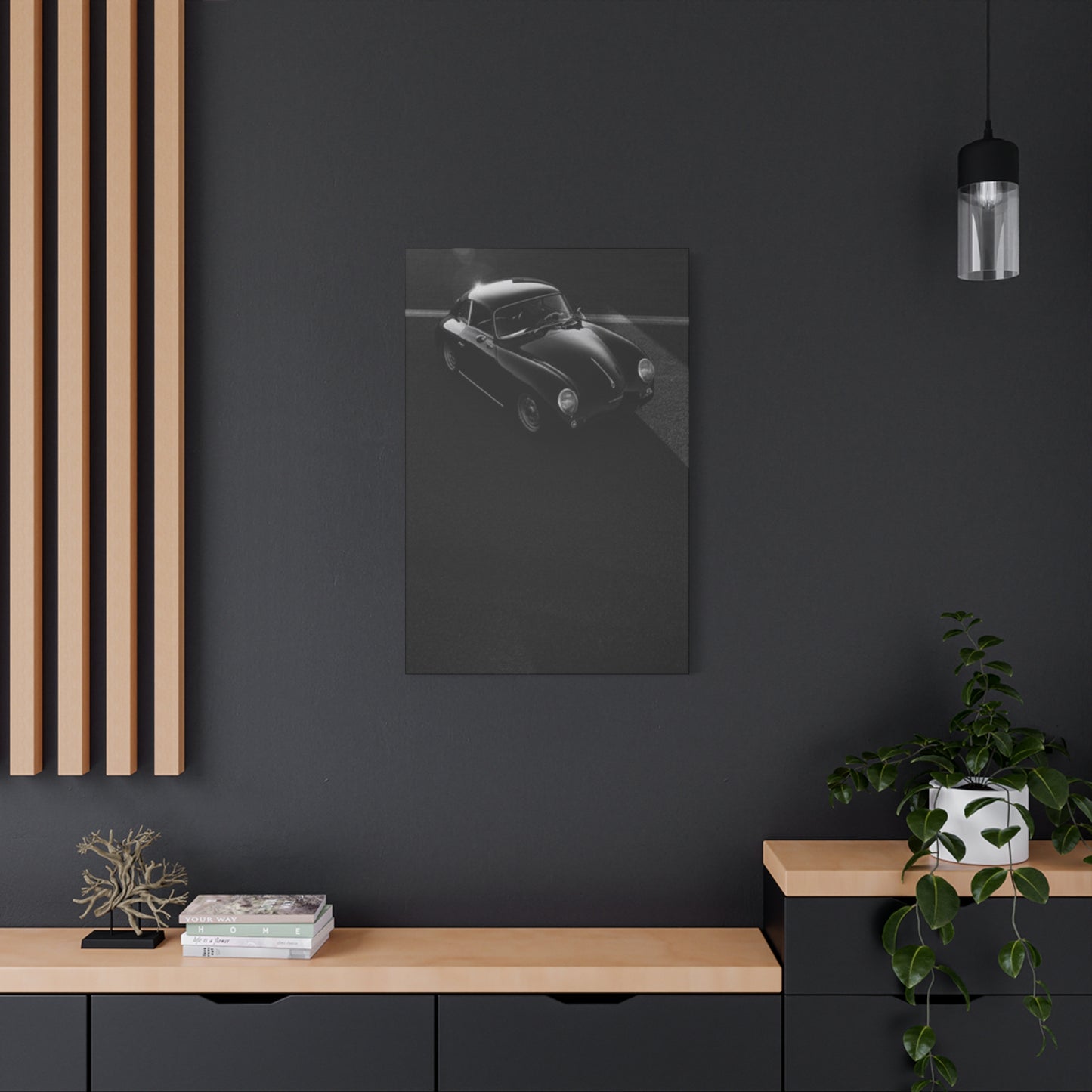 Black Vintage Car Man Cave Wall Art & Canvas Prints