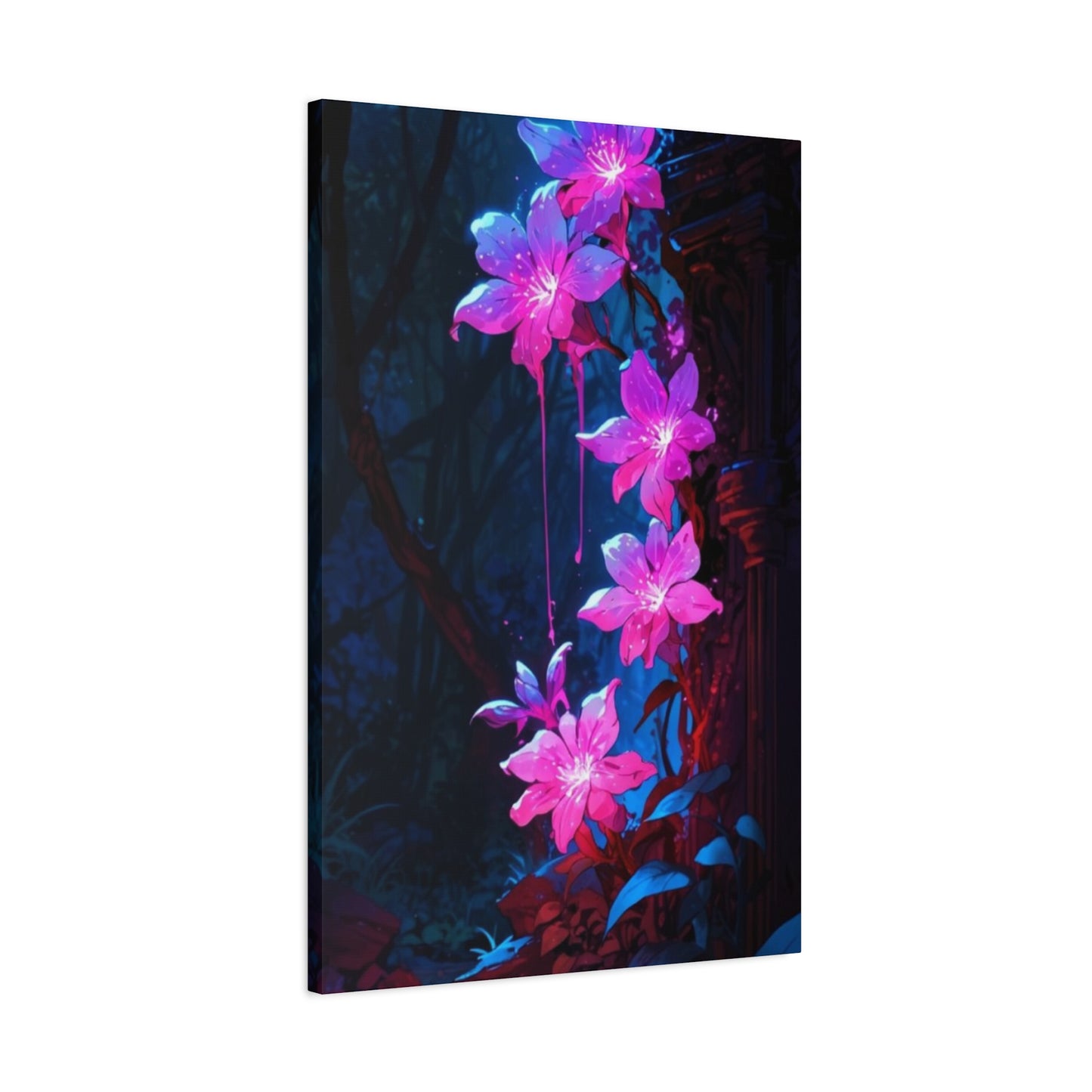 Pink Glowing Flower Wall Art & Canvas Prints