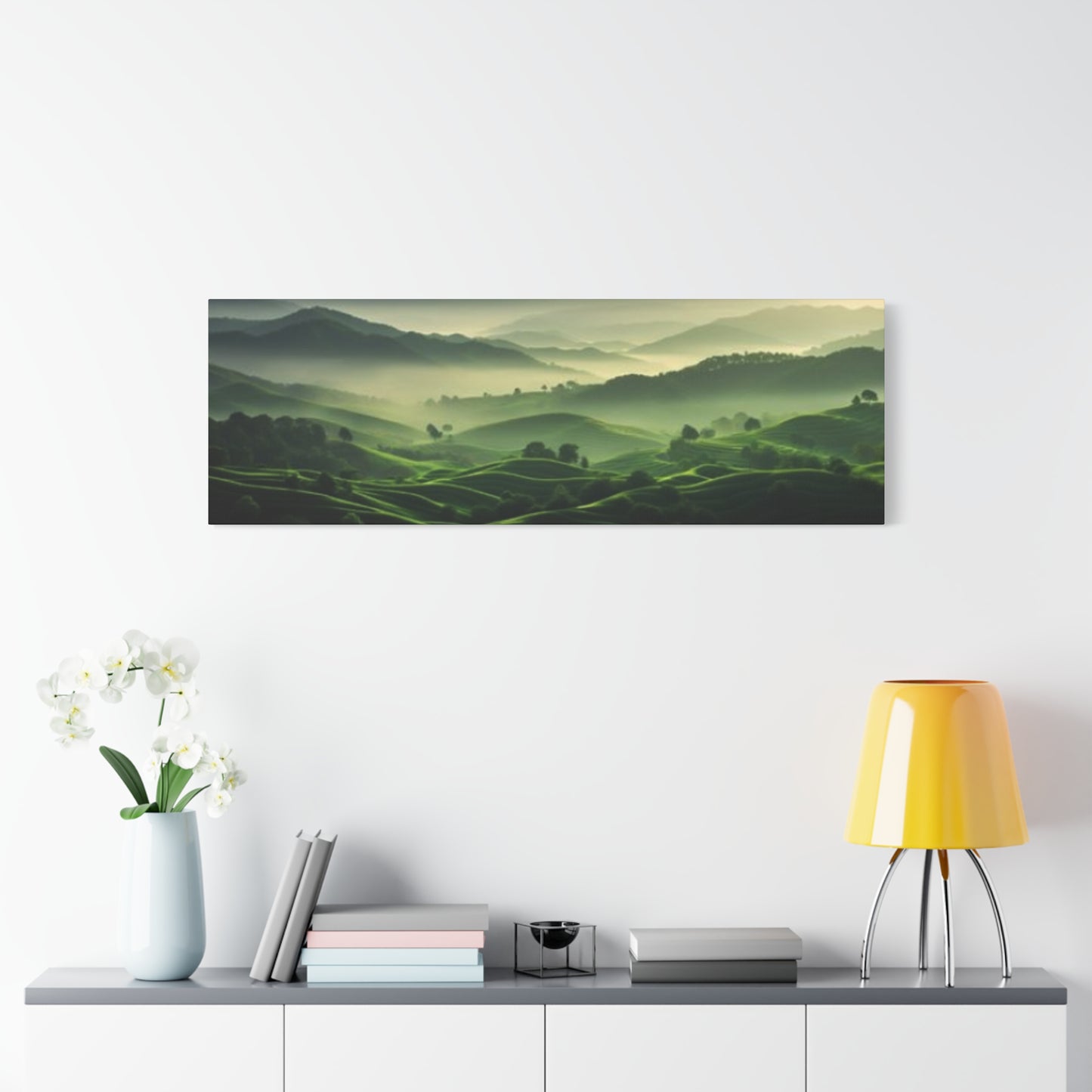 Morning Green Grasslands Panoramas Wall Art & Canvas Prints