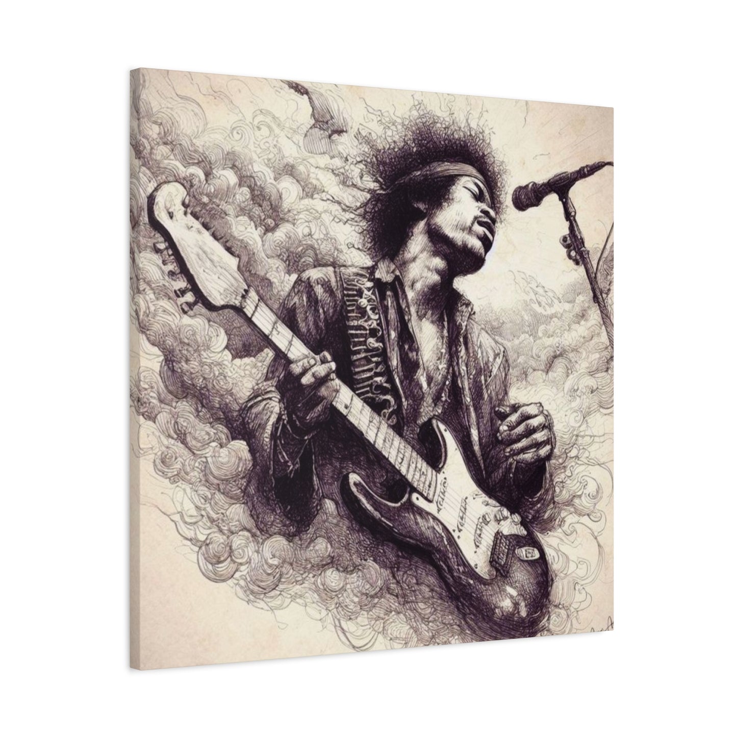 Jimi Hendrix Guitar Poster Wall Art & Canvas Prints