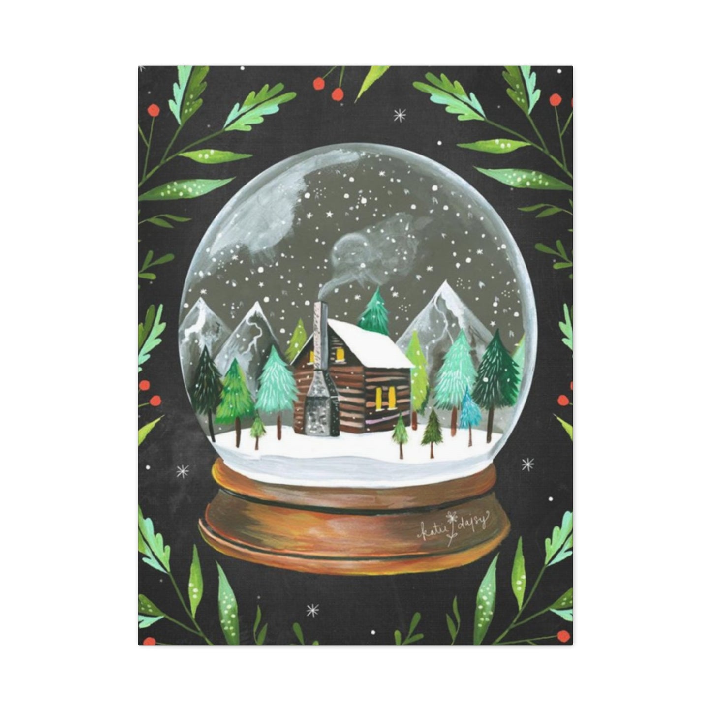 Snow Globe Painting Wall Art & Canvas Prints