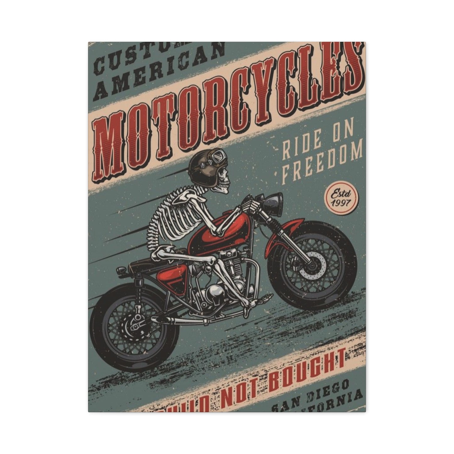 Bike Building Poster Motorcycle Wall Art & Canvas Prints