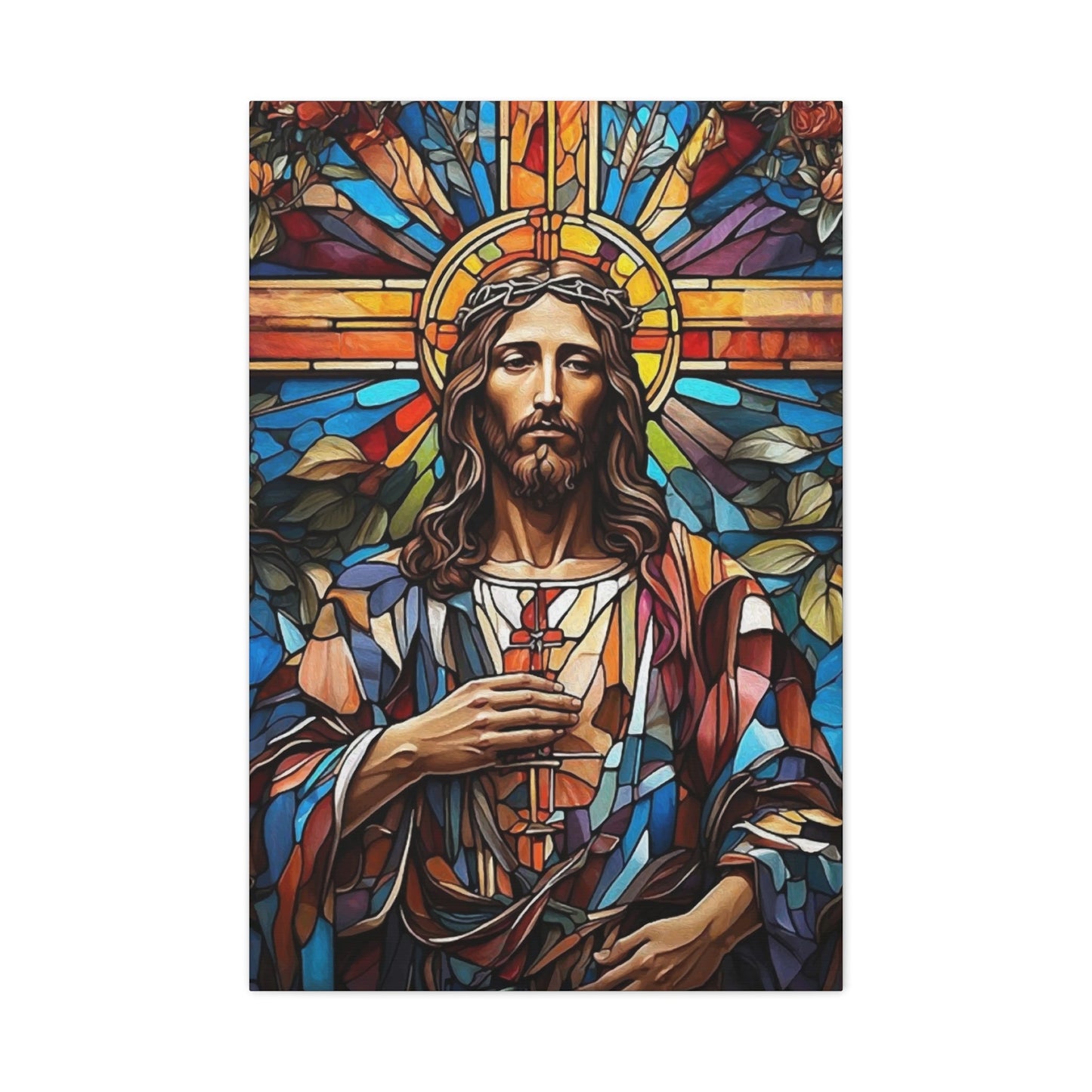 Colorblock Jesus Wall Art & Canvas Prints