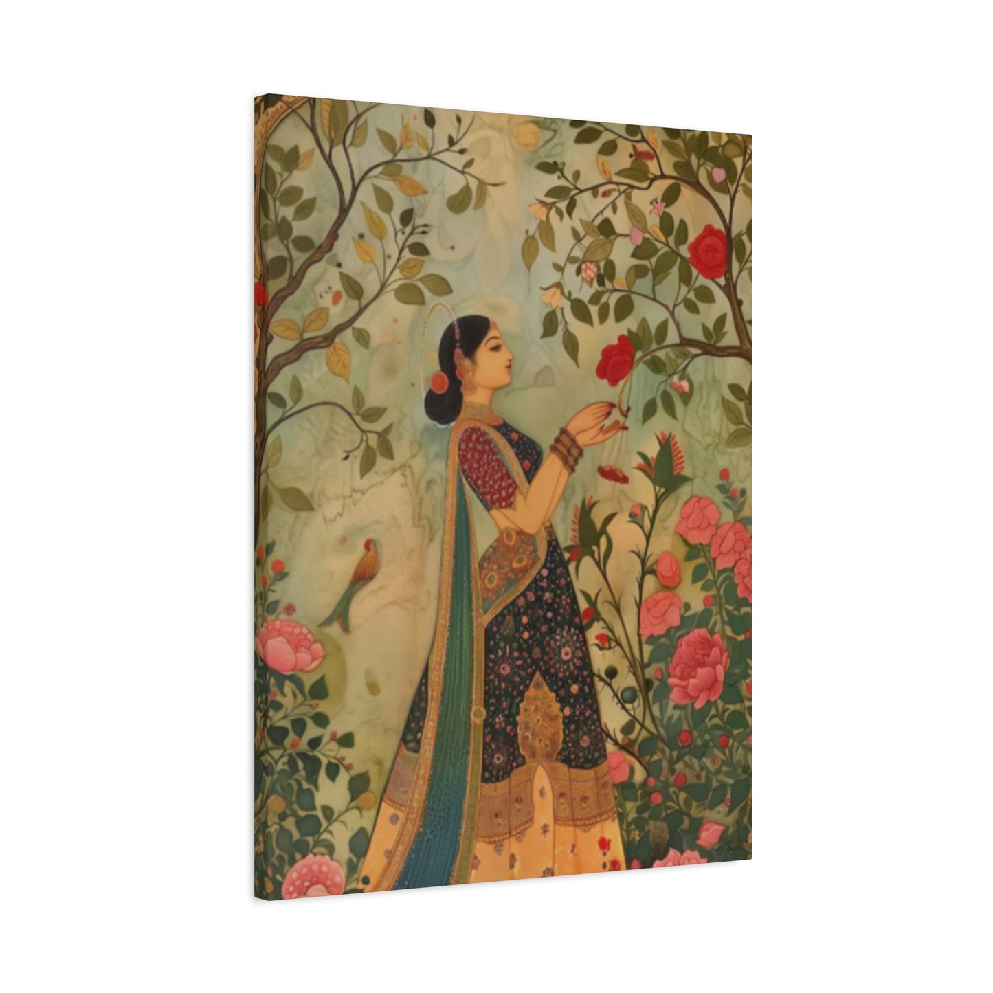 Beautiful Indian Women In Garden Wall Art & Canvas Prints