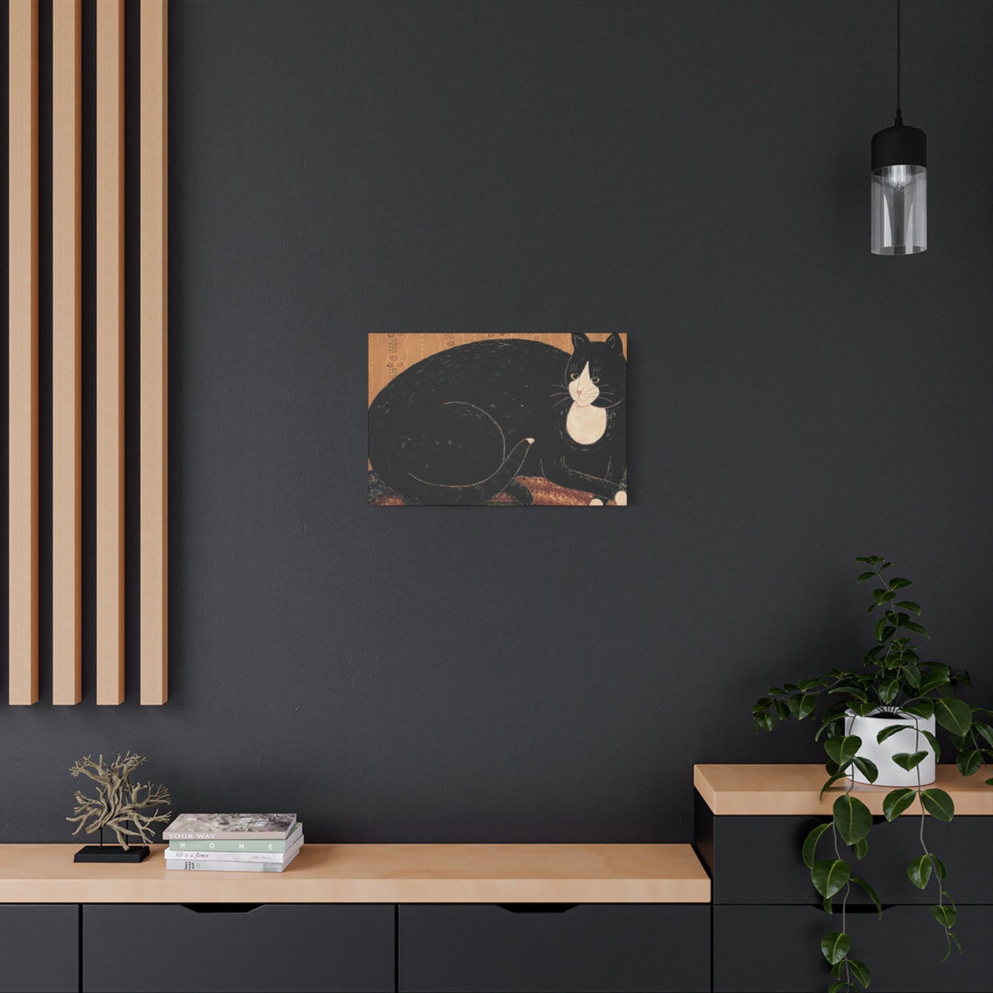 Black Fat Cat Kimble Warren Wall Art & Canvas Prints