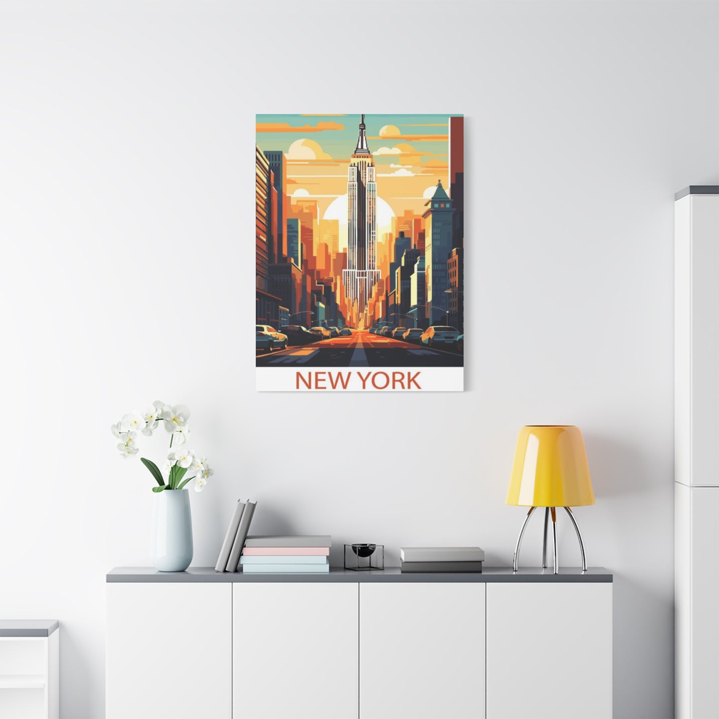 Empire State Building Sunrise NYC Skyline Wall Art & Canvas Prints