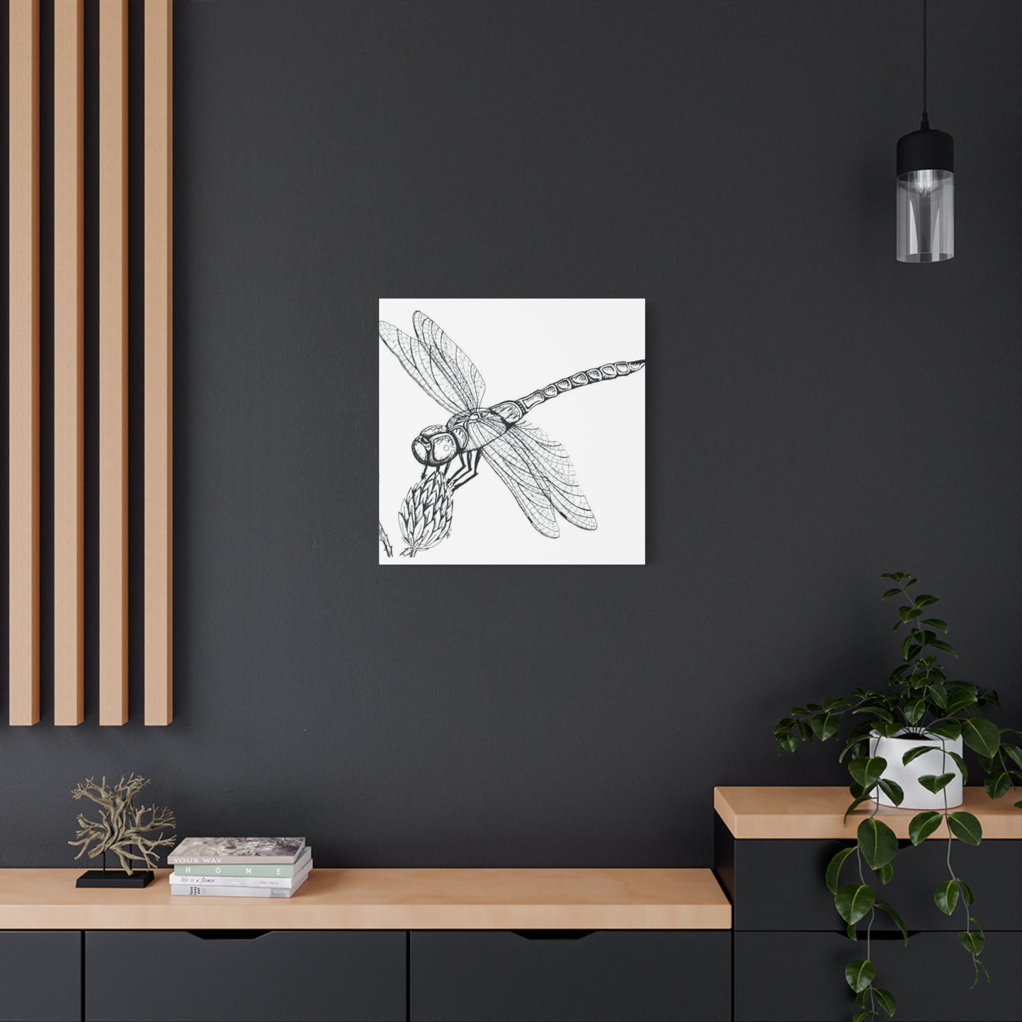 Black & White Dragonfly Wall Art & Canvas Prints