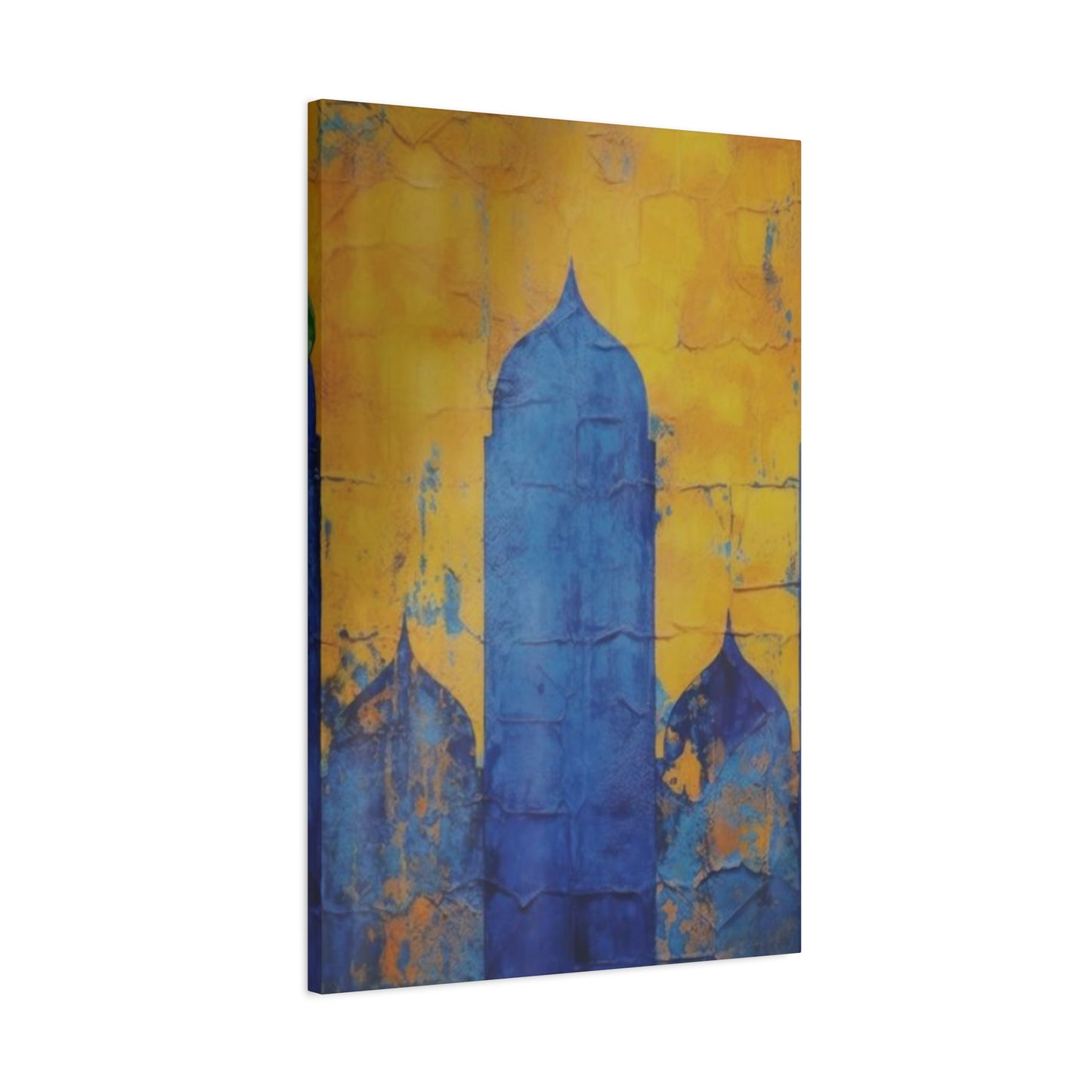 Blue & Yellow Architecture in Moroccan Wall Art & Canvas Prints