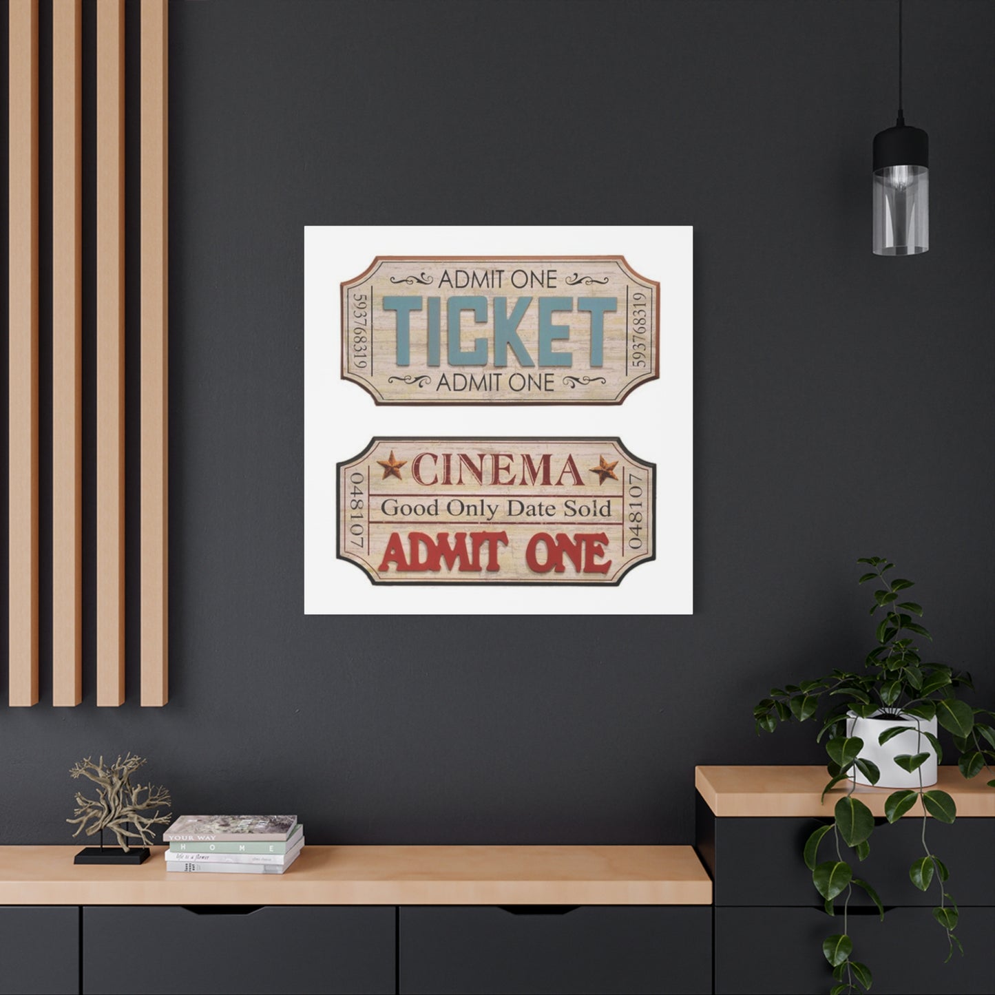 Admit One Cinema Wall Art & Canvas Prints