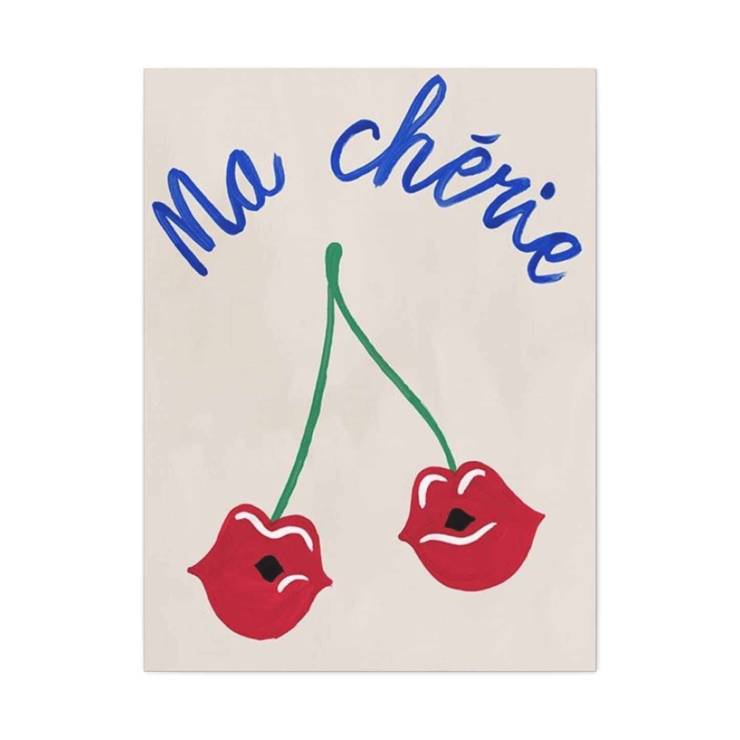 Lips Shaped Cherry Wall Art & Canvas Prints