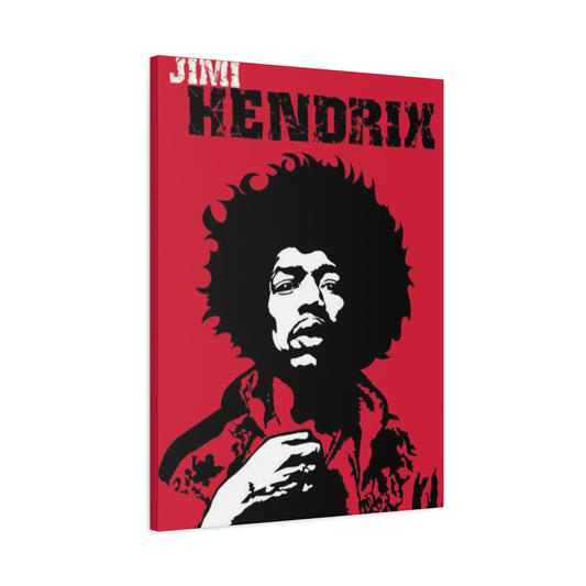 Red Jimi Hendrix Poster Wall Art & Canvas Prints