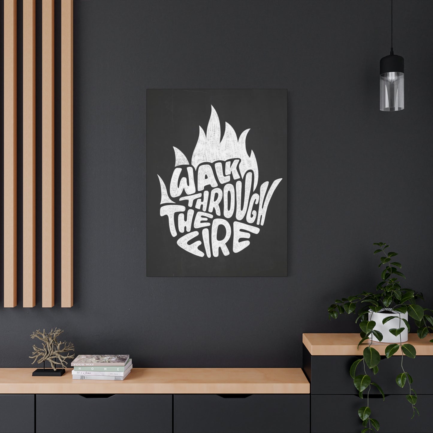 Fire Text Chalkboard Wall Art & Canvas Prints