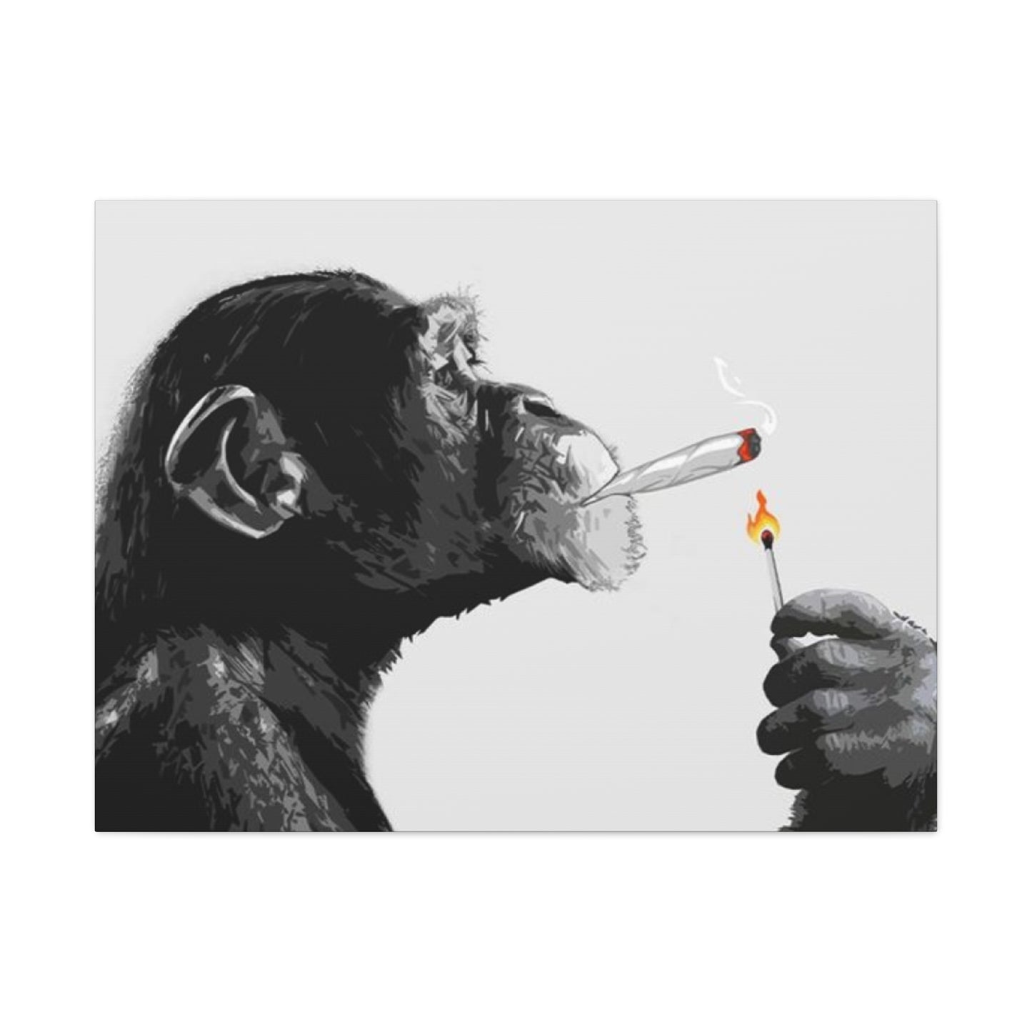 Chimpanzee Smoking Wall Art & Canvas Prints