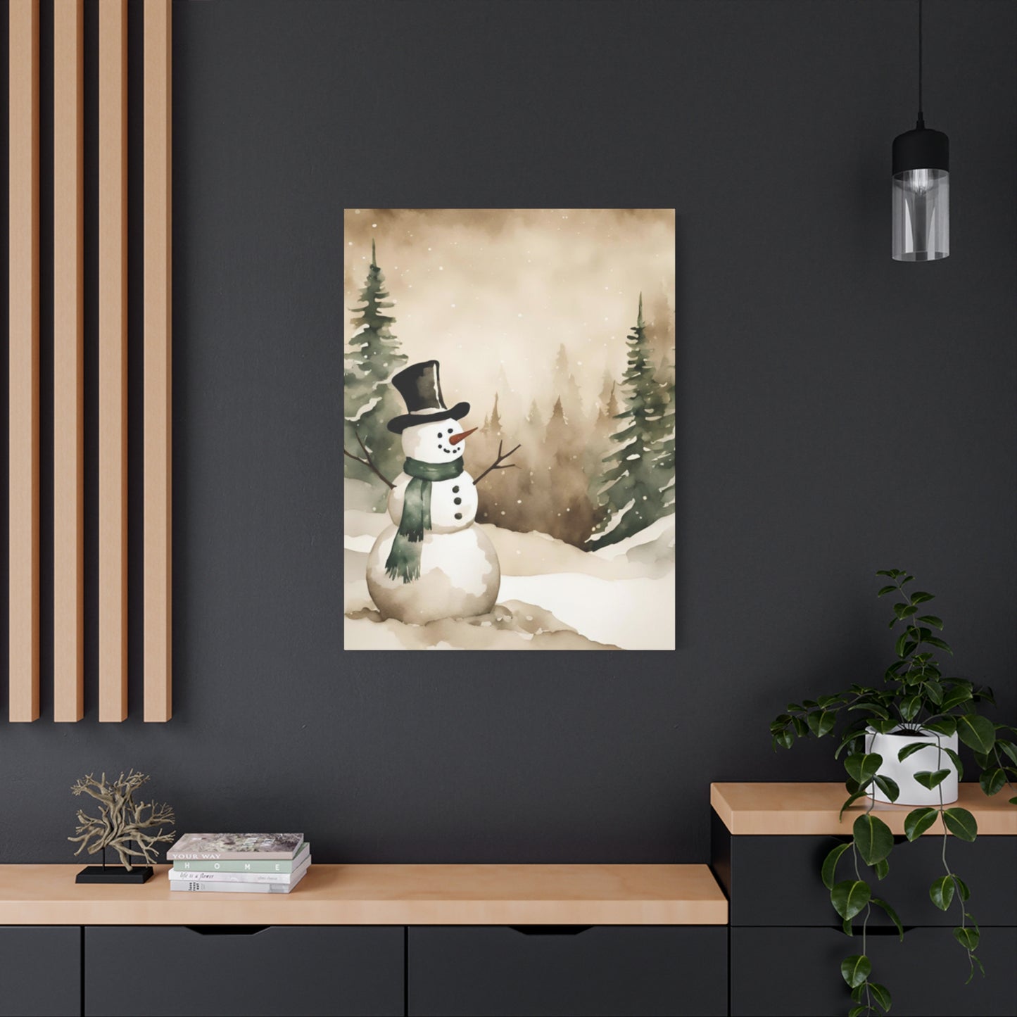 Happy Snowman Wall Art & Canvas Prints