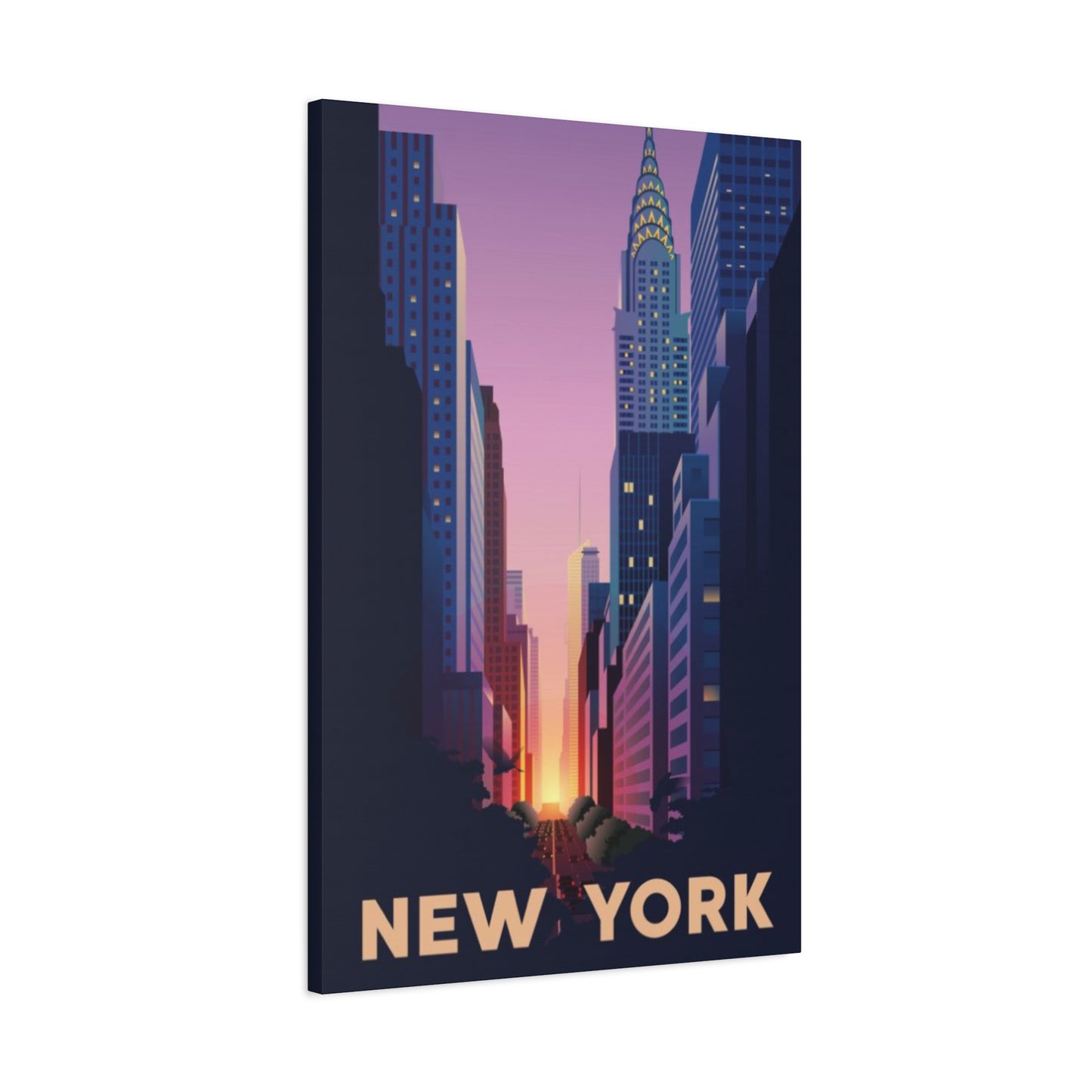 Streets Sunset Of New York City Wall Art & Canvas Prints