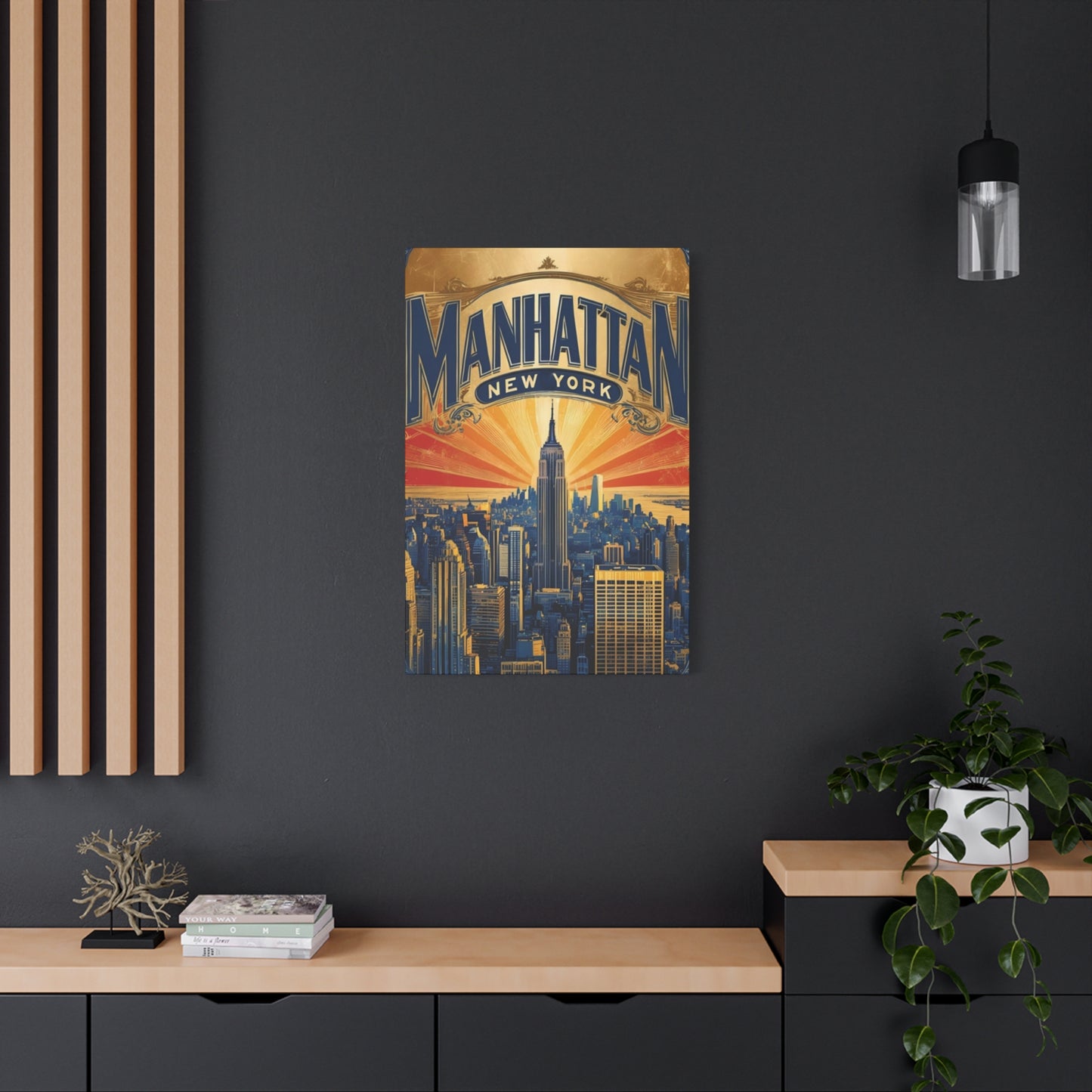 Manhattan City Skyline Poster NYC Skyline Wall Art & Canvas Prints