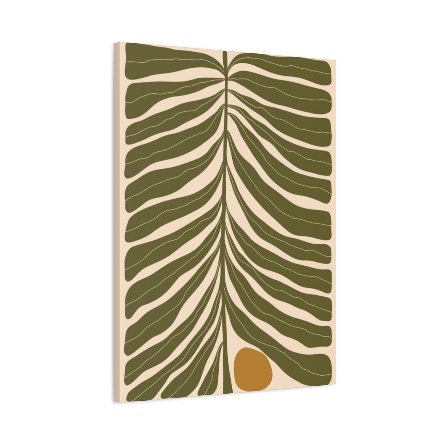 Olive Green Leaves Pattern Wall Art & Canvas Prints