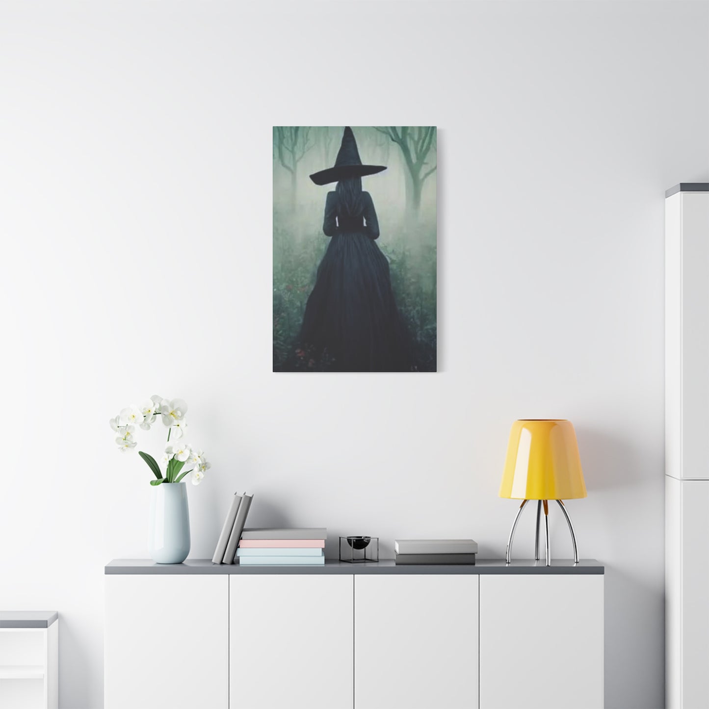 Halloween Witch Painting Wall Art & Canvas Prints