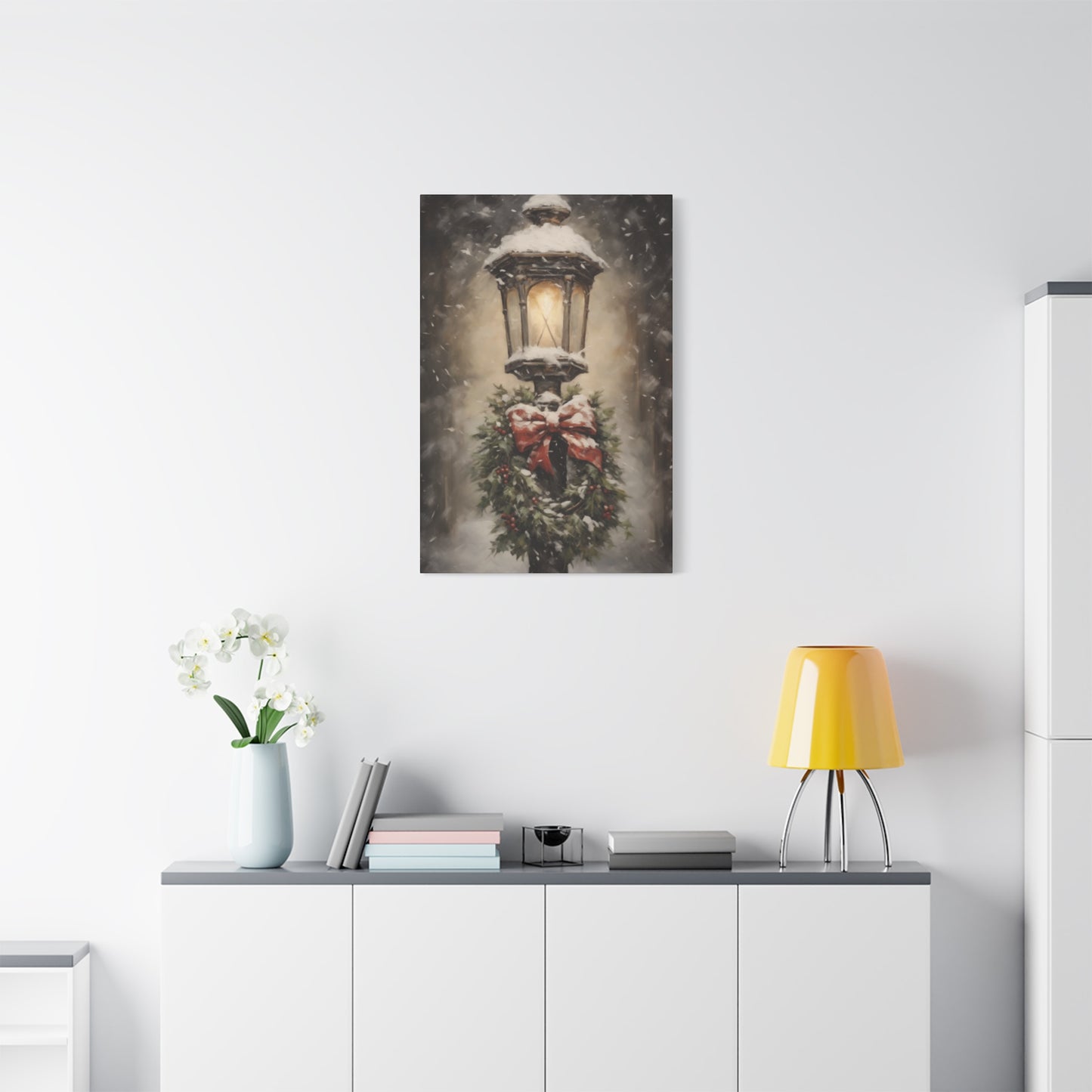 Light Pole in Winters Wall Art & Canvas Prints