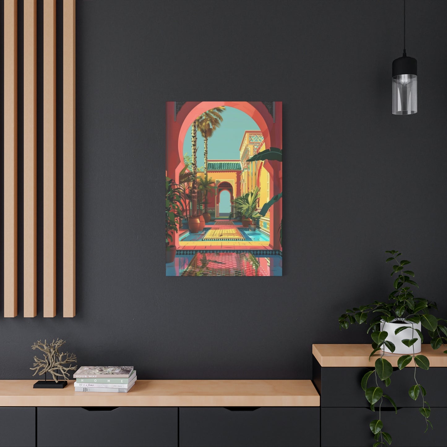 Red & Yellow Architecture in Moroccan Wall Art & Canvas Prints