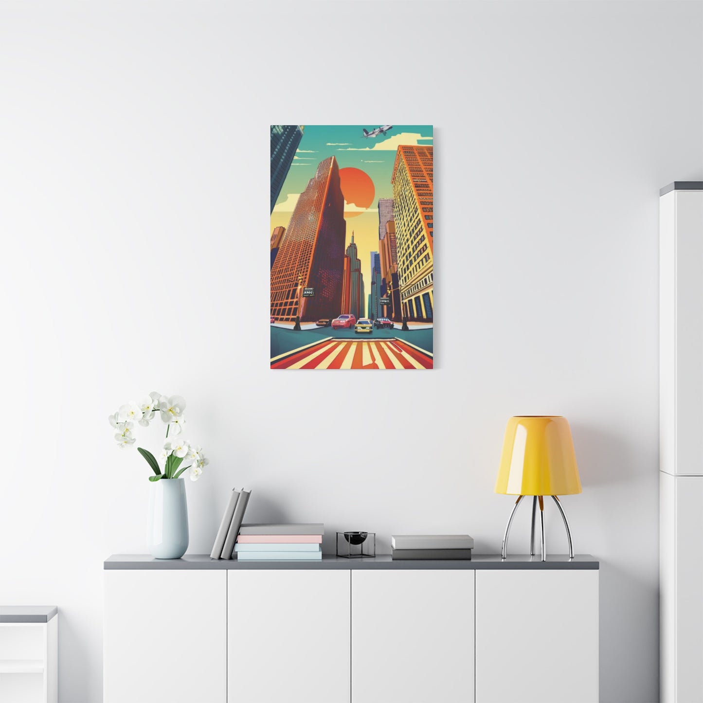 Fish Eye View Of New York Streets Poster NYC Skyline Wall Art & Canvas Prints