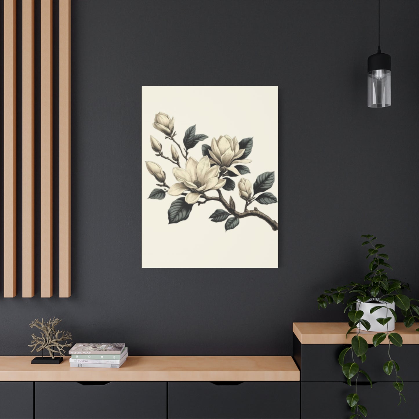 White Magnolia Flower Painting Wall Art & Canvas Prints