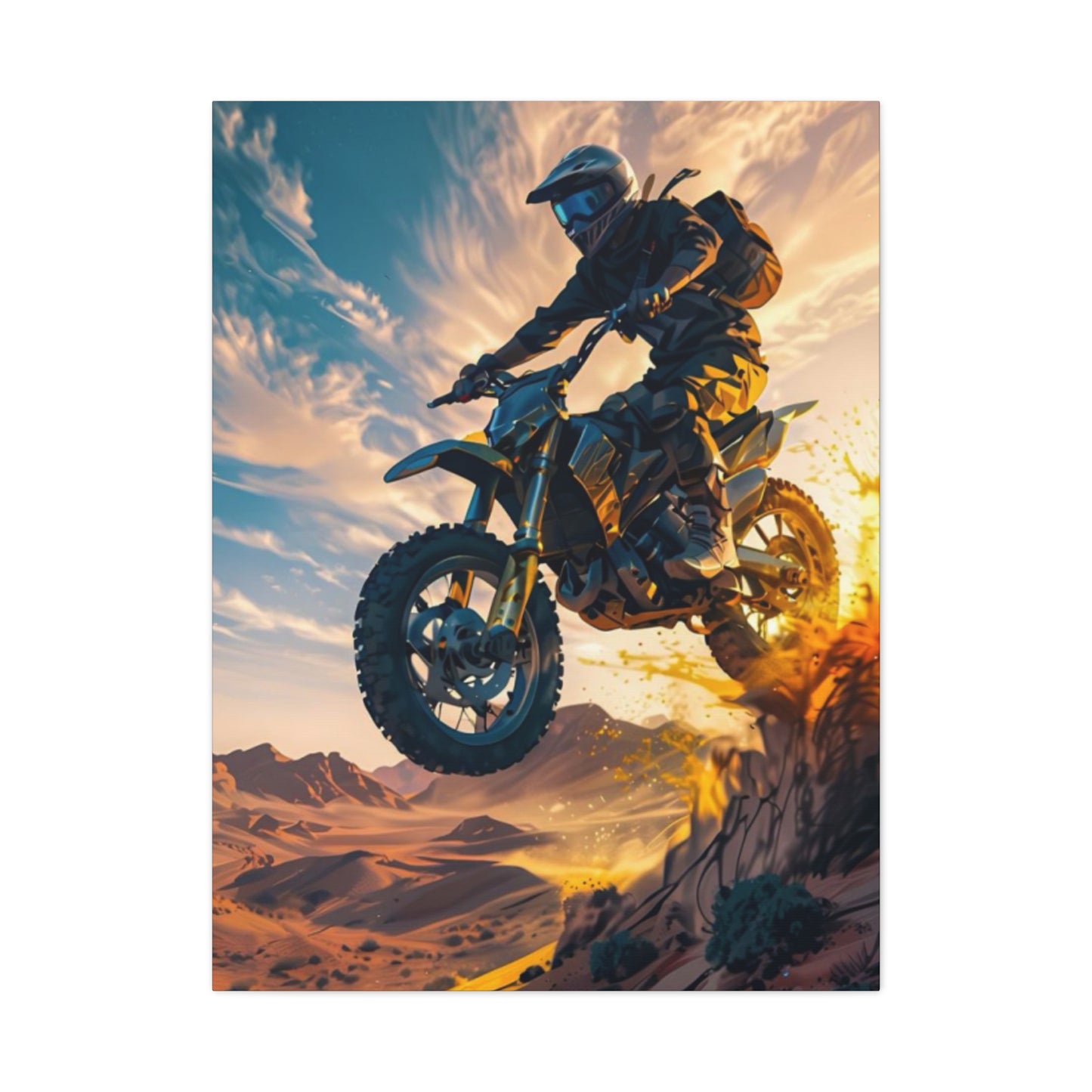 Bike Riding Motorcycle Wall Art & Canvas Prints