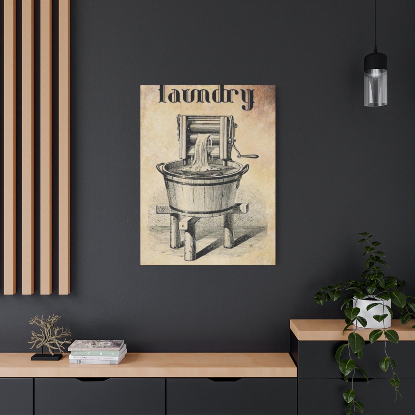 Vintage Washer Poster Laundry Wall Art & Canvas Prints