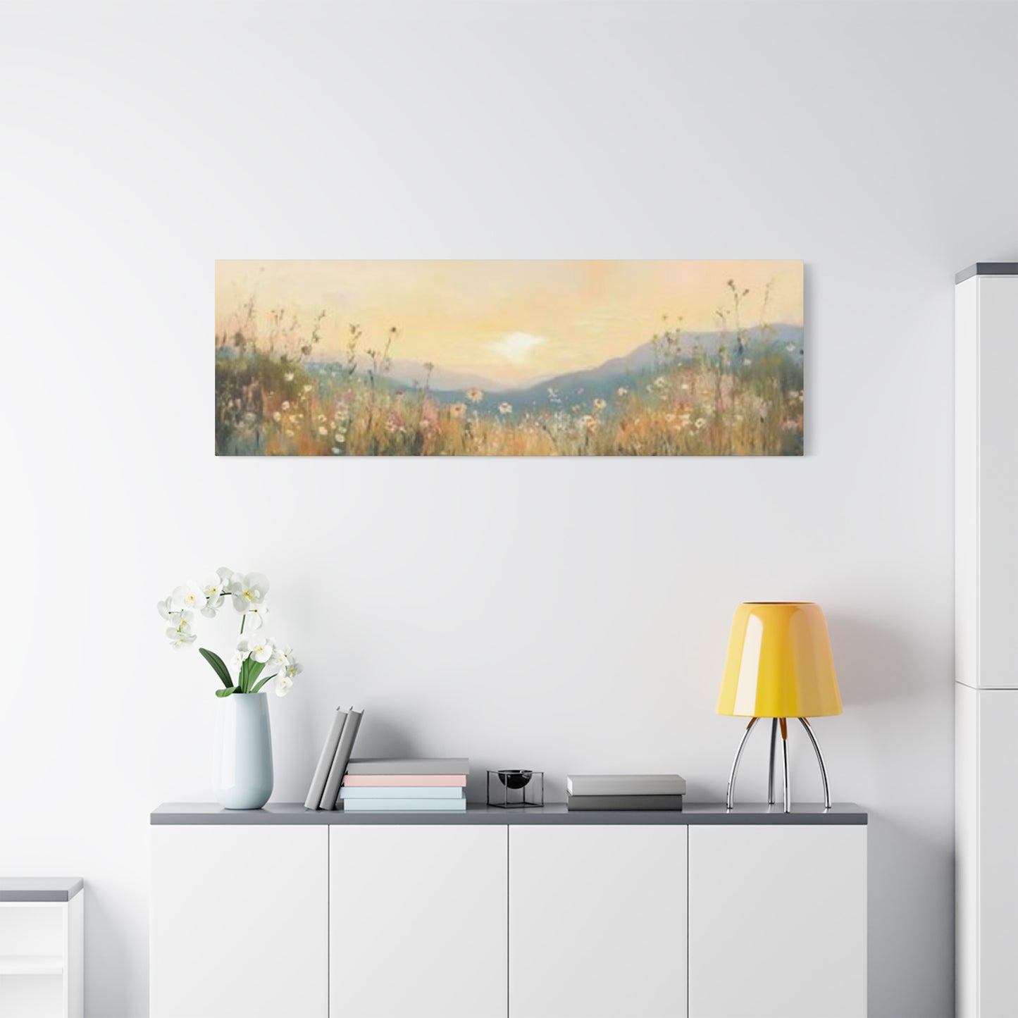 Sunset In Mountain Panoramas Wall Art & Canvas Prints