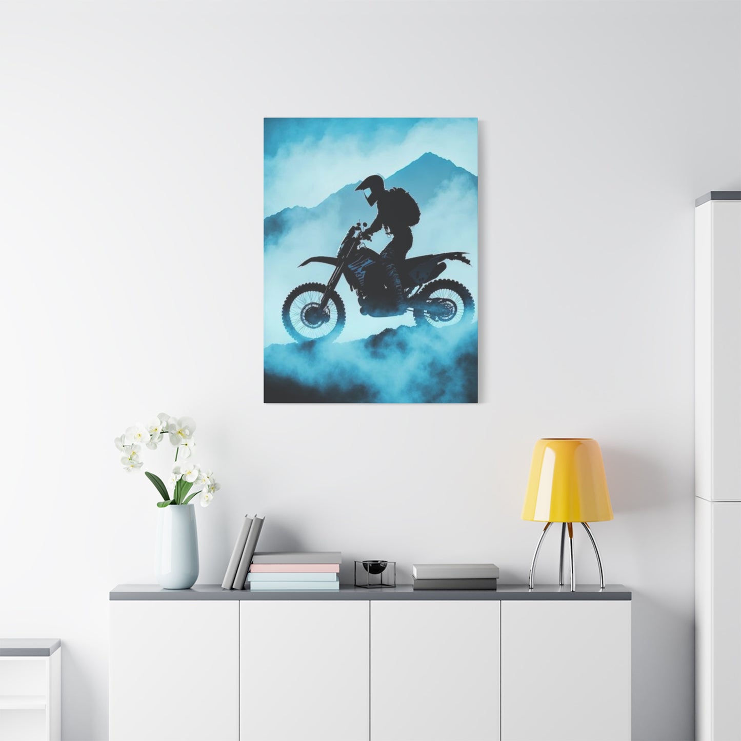 Mountain Biking Motorcycle Wall Art & Canvas Prints