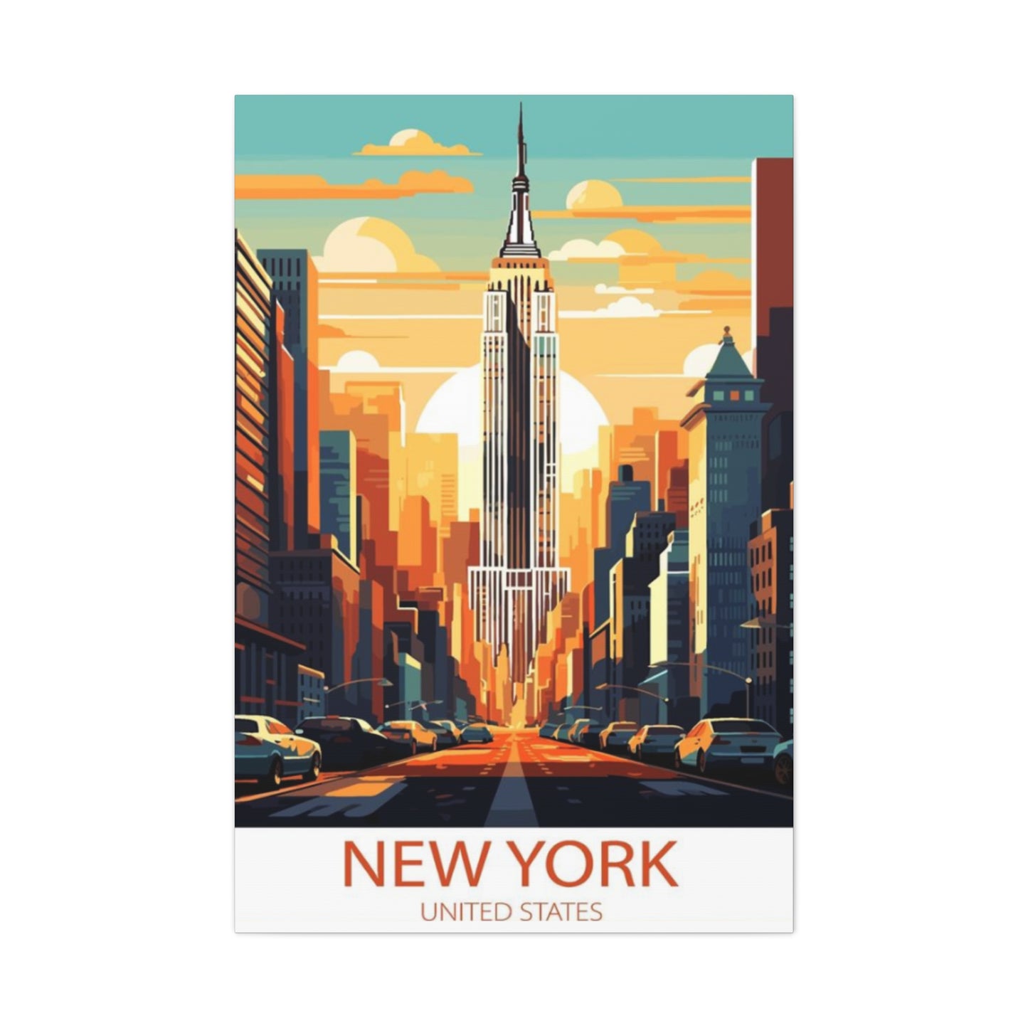 Empire State Building Sunrise NYC Skyline Wall Art & Canvas Prints