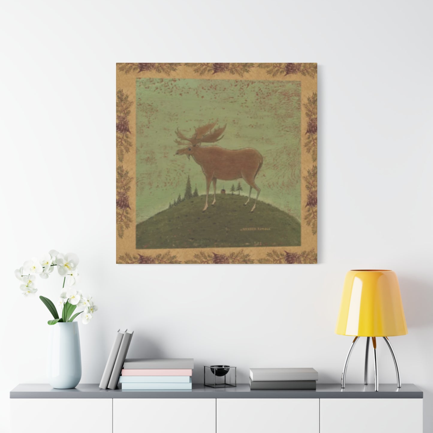 Reindeer Painting Poster Wall Art & Canvas Prints