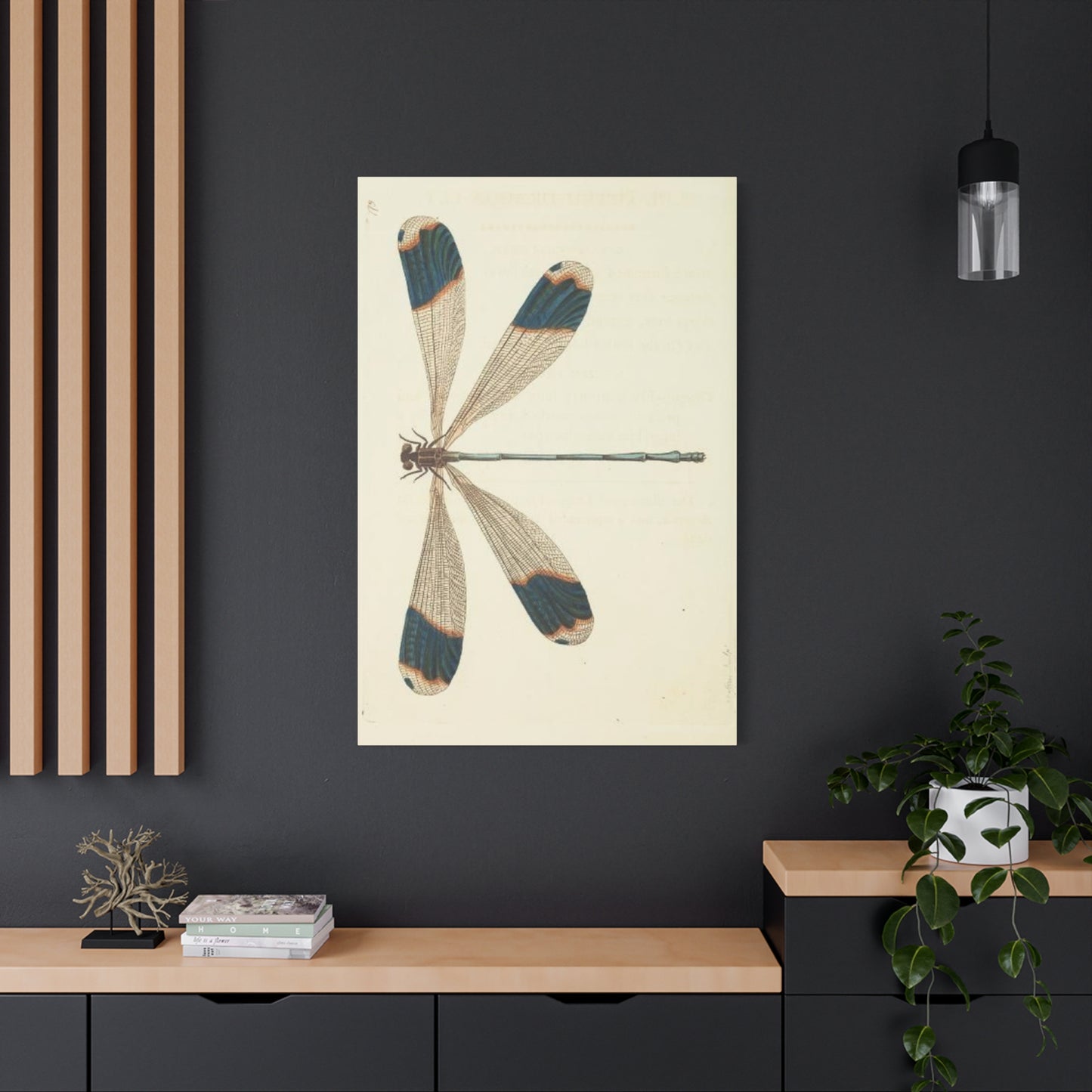 Earthy Blue Dragonfly Wall Art & Canvas Prints