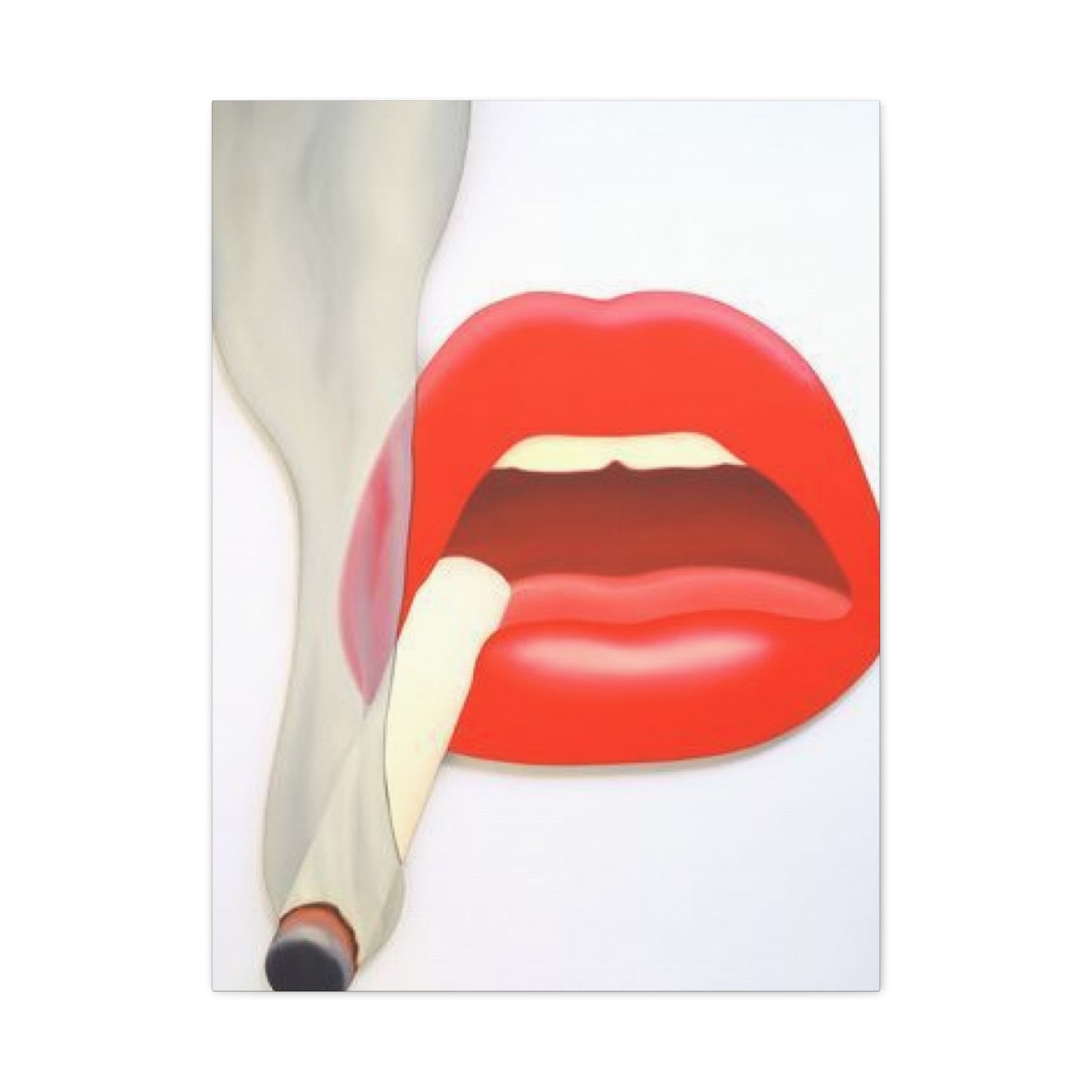 Smoking Lips Painting Wall Art & Canvas Prints