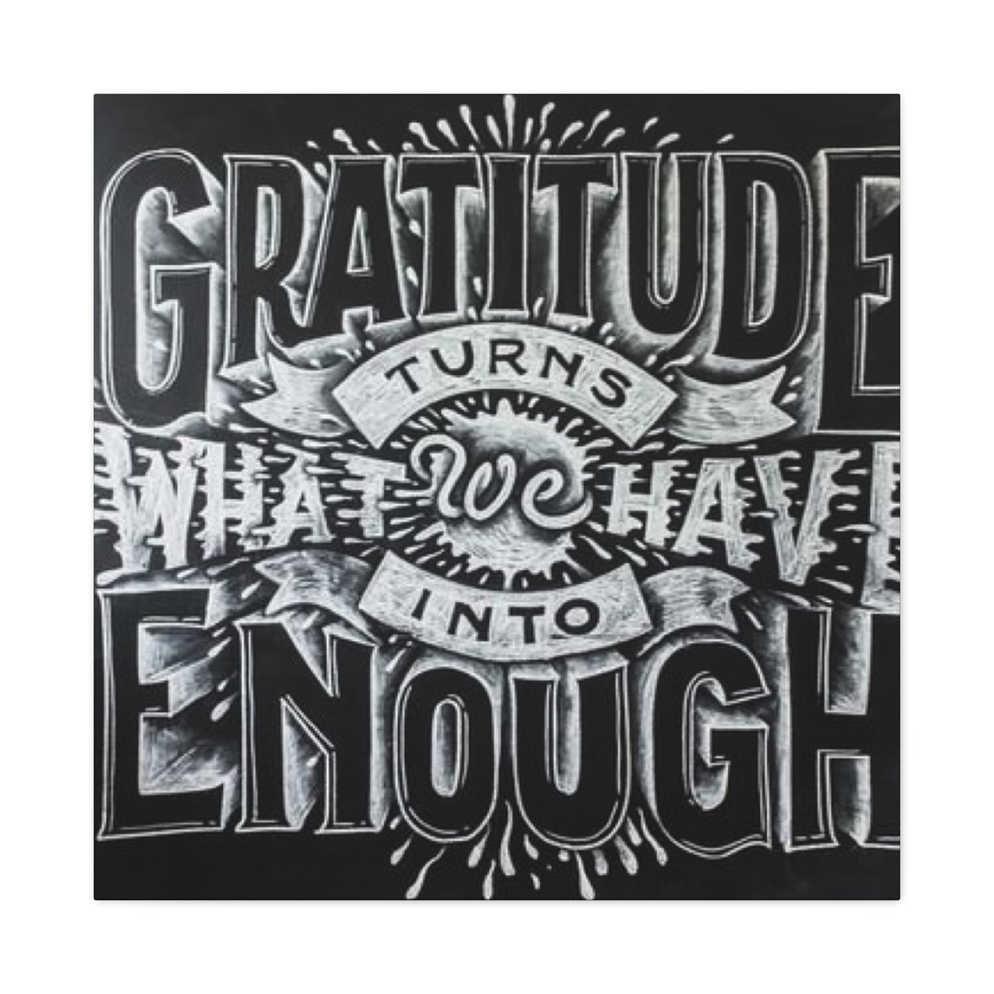 Gratitude Chalkboard Wall Art & Canvas Prints