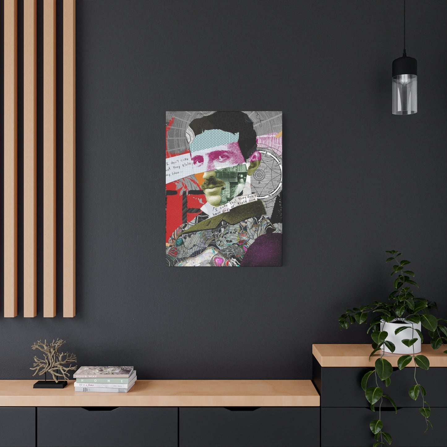 Man Abstract Painting Mixed Media Wall Art & Canvas Prints