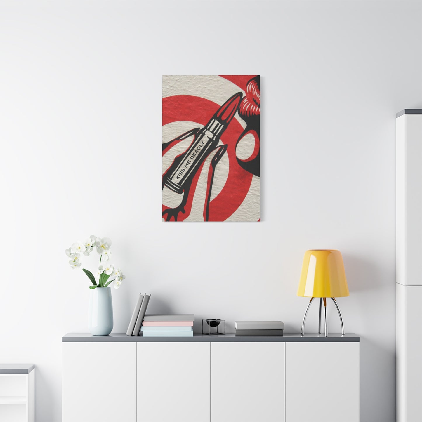 Kiss Me Deadly Lips Wall Art & Canvas Prints