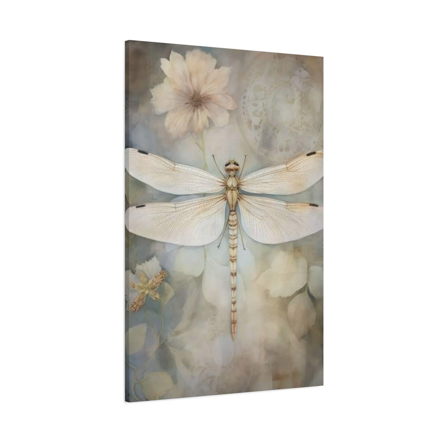 Earthy Creamy Dragonfly Wall Art & Canvas Prints