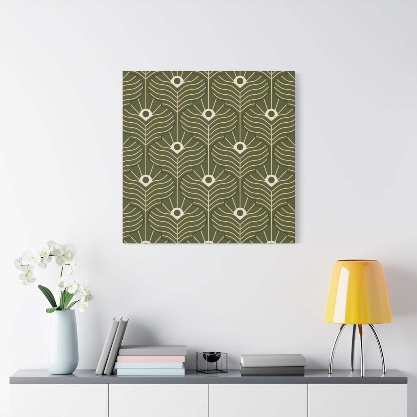 Green Pattern In Moroccan Wall Art & Canvas Prints