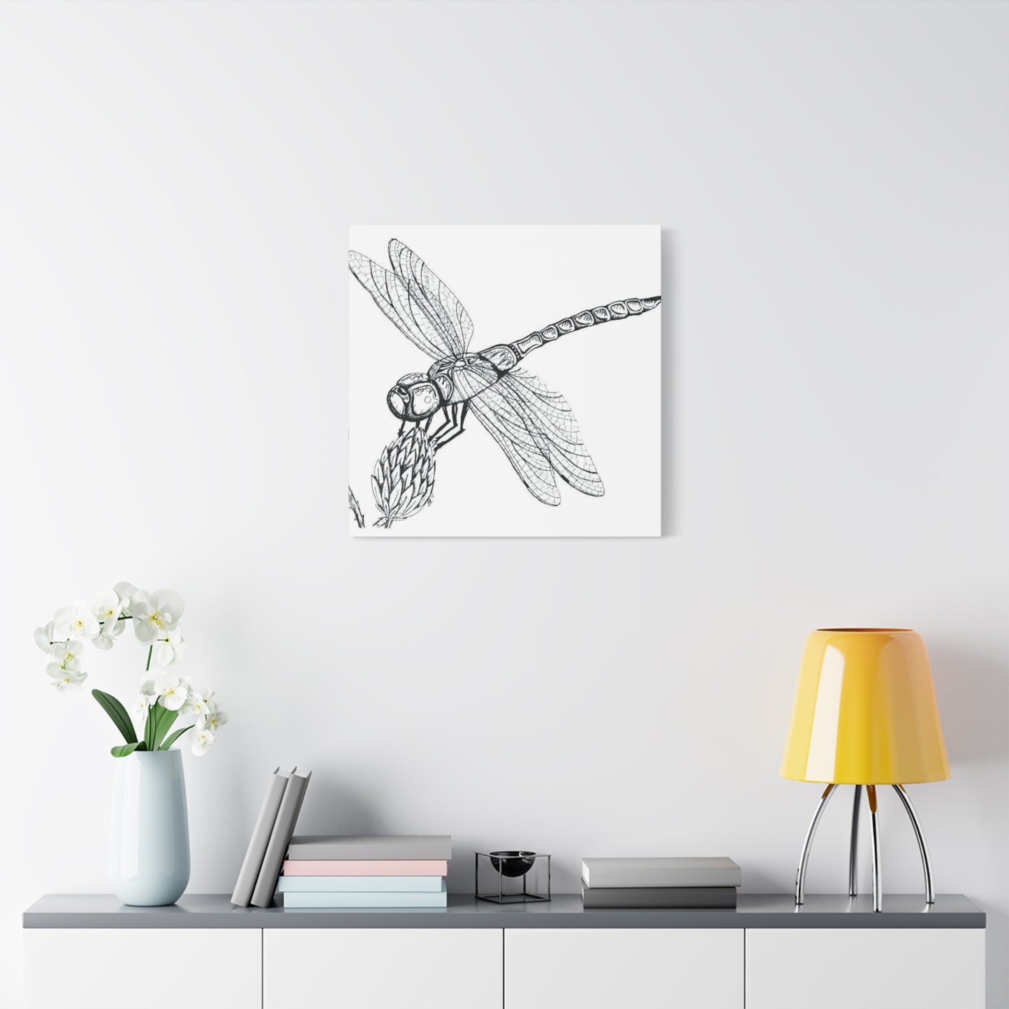 Black & White Dragonfly Wall Art & Canvas Prints