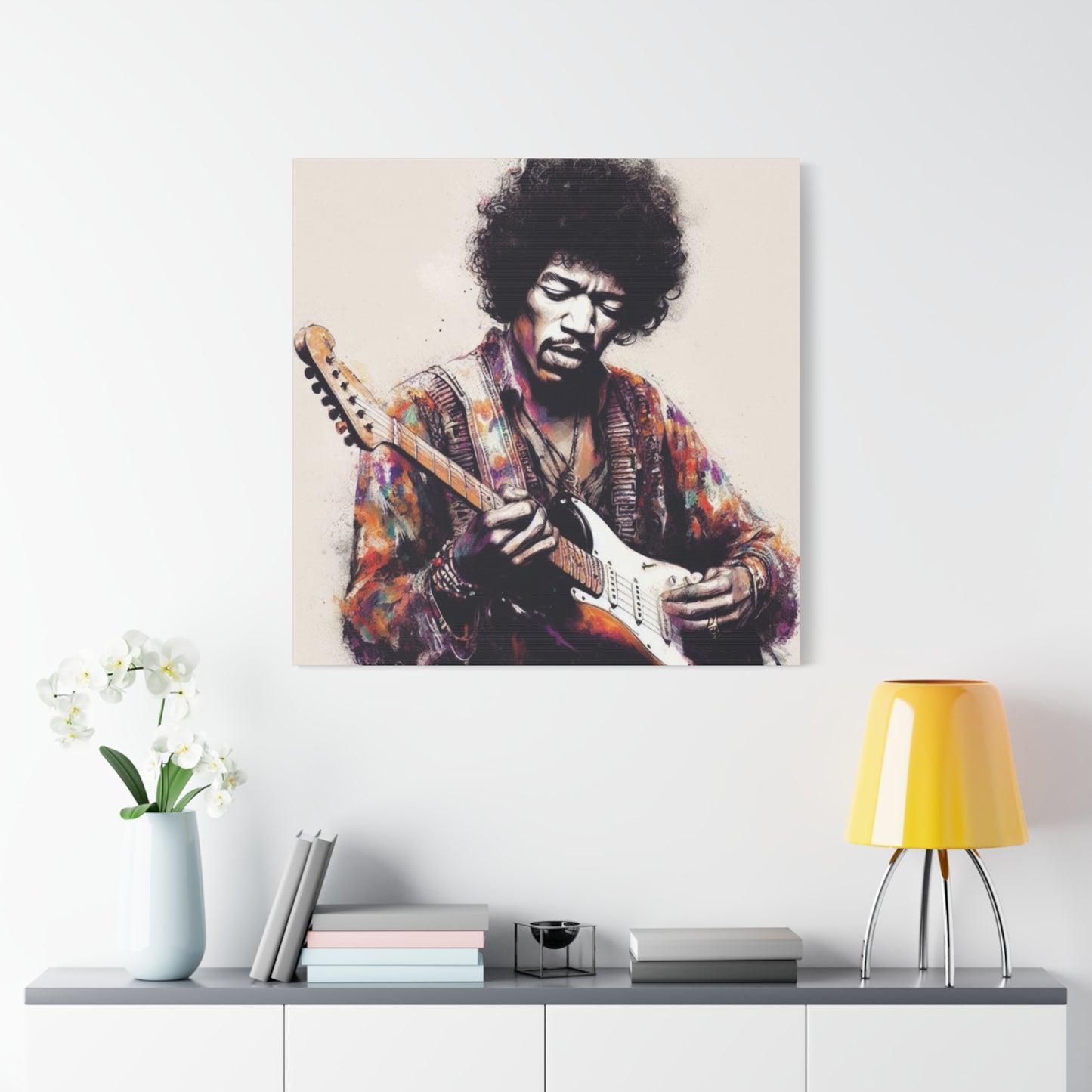 Jimi Hendrix Colorful Poster Wall Art & Canvas Prints