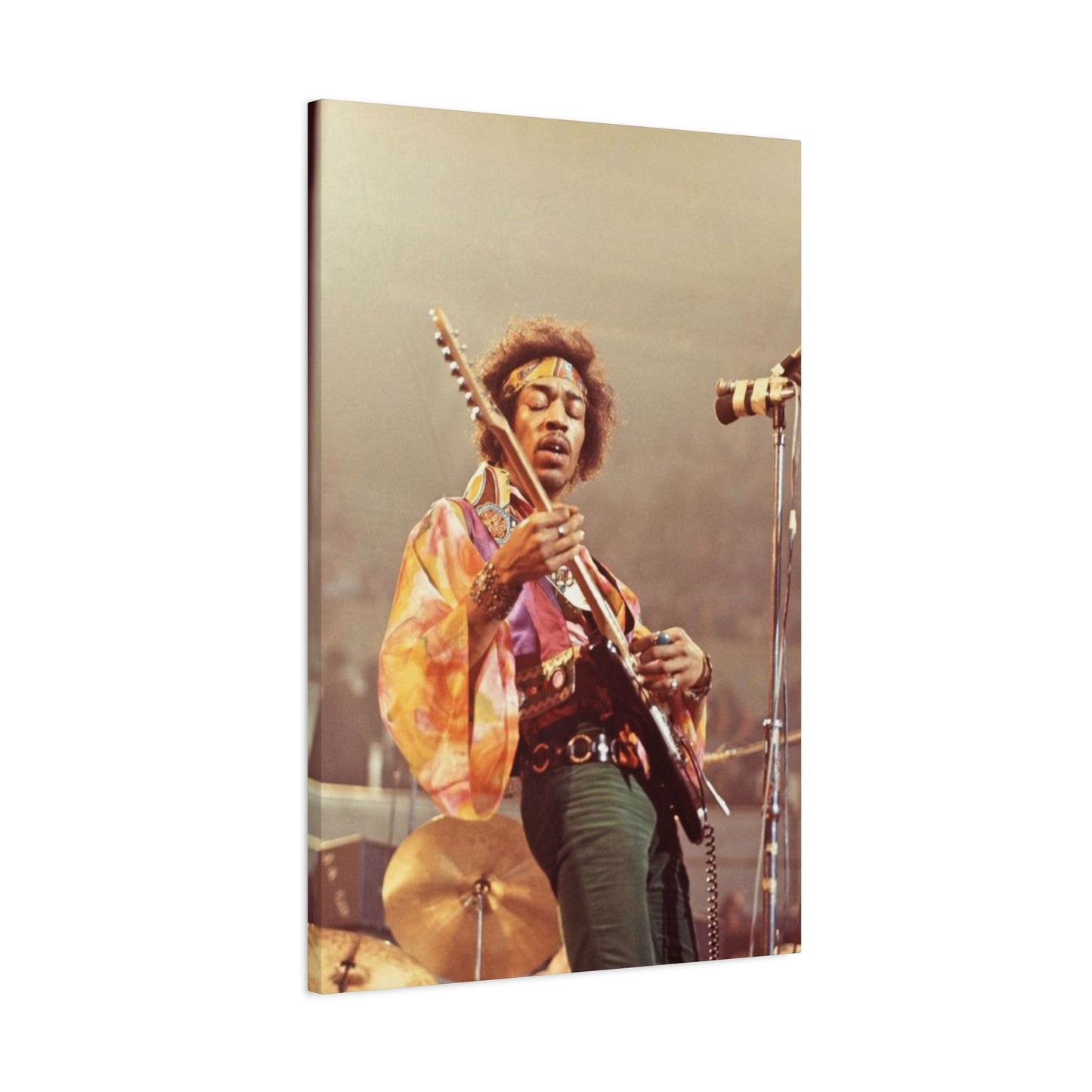 Jimi Hendrix Playing Instrument Wall Art & Canvas Prints